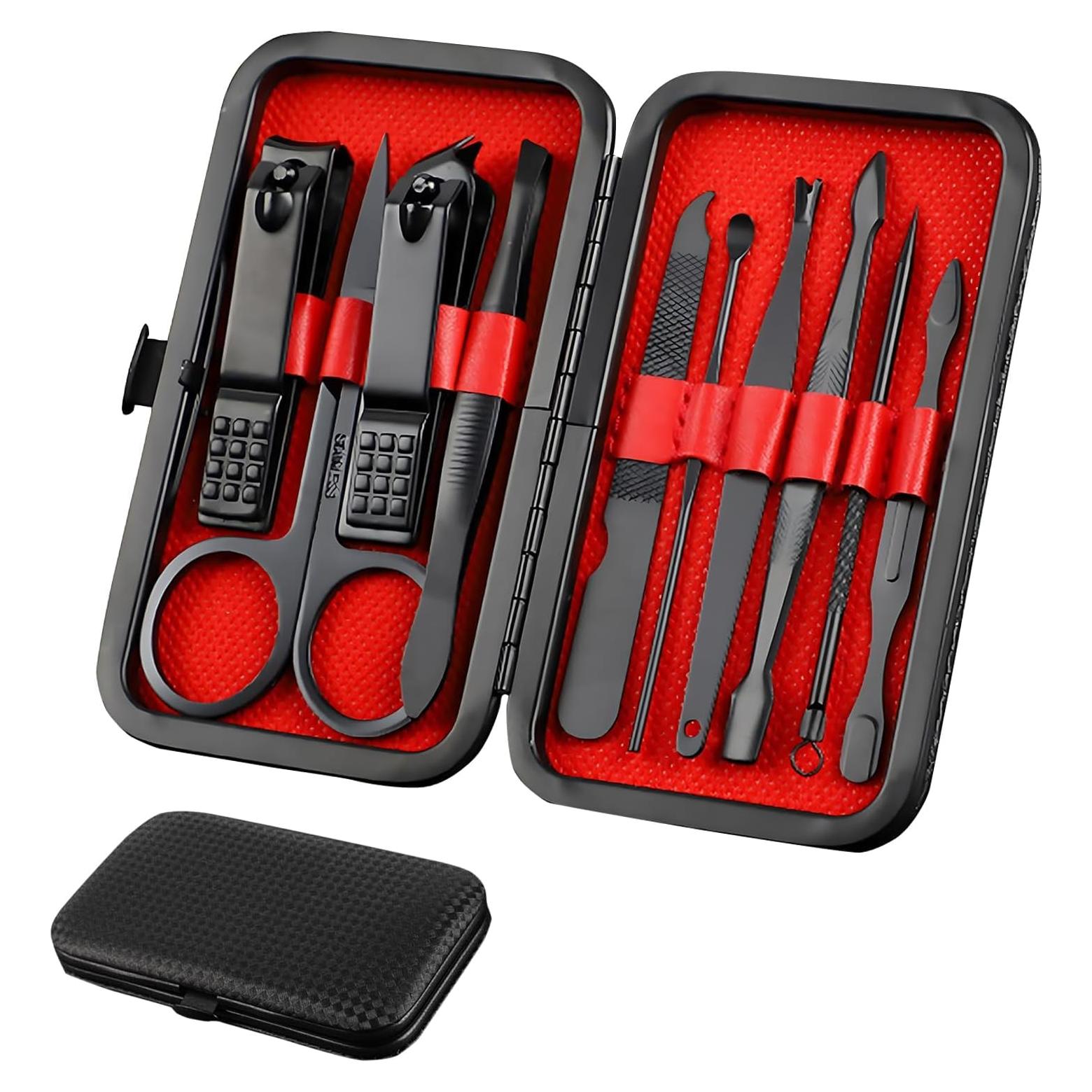 Set de Manicura Profesional 10 Piezas Moreplus con Estuche