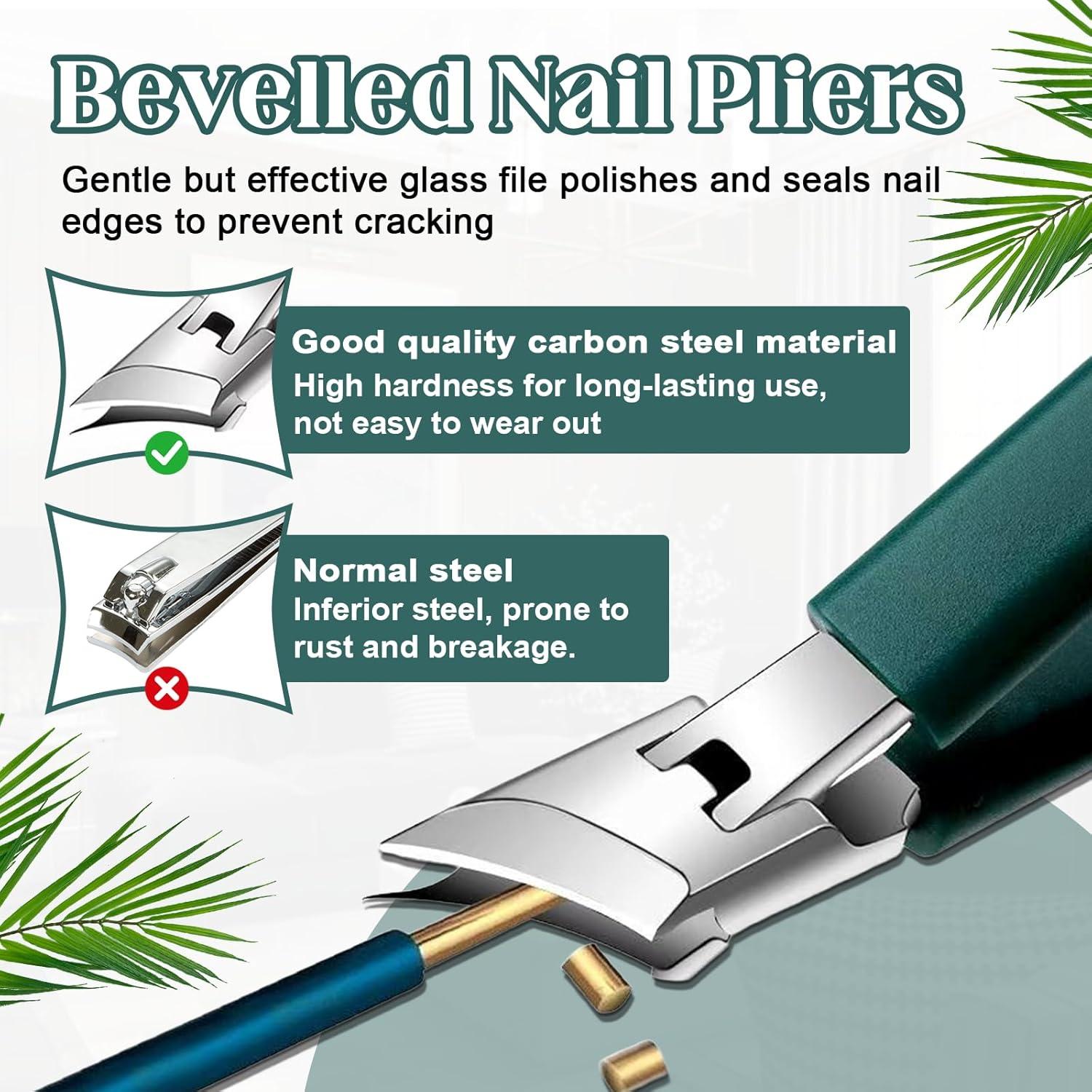 Juego de cortaúñas Wshxjzyay 3 piezas con diseño ergonómico