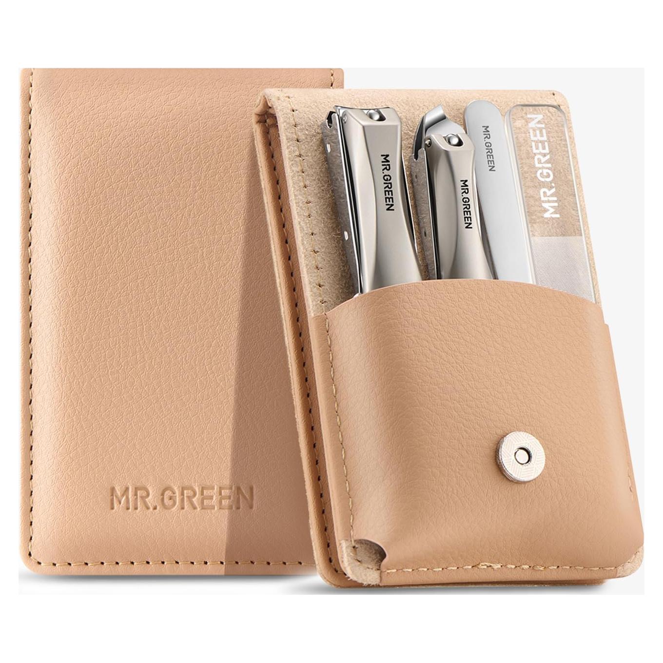 Kit de Cortauñas Profesional MR.GREEN con Estuche de Cuero