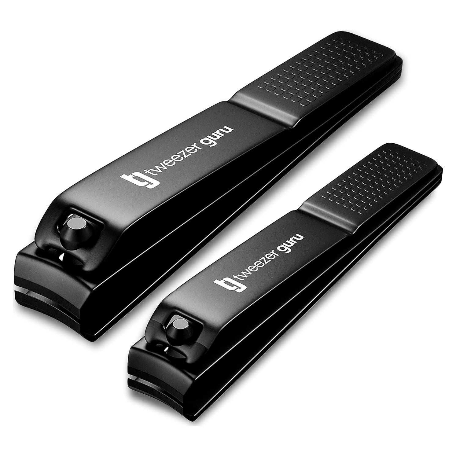 Cortauñas Profesional Tweezer Guru - Acero Inoxidable, Bisel Curvado, 2 Unidades