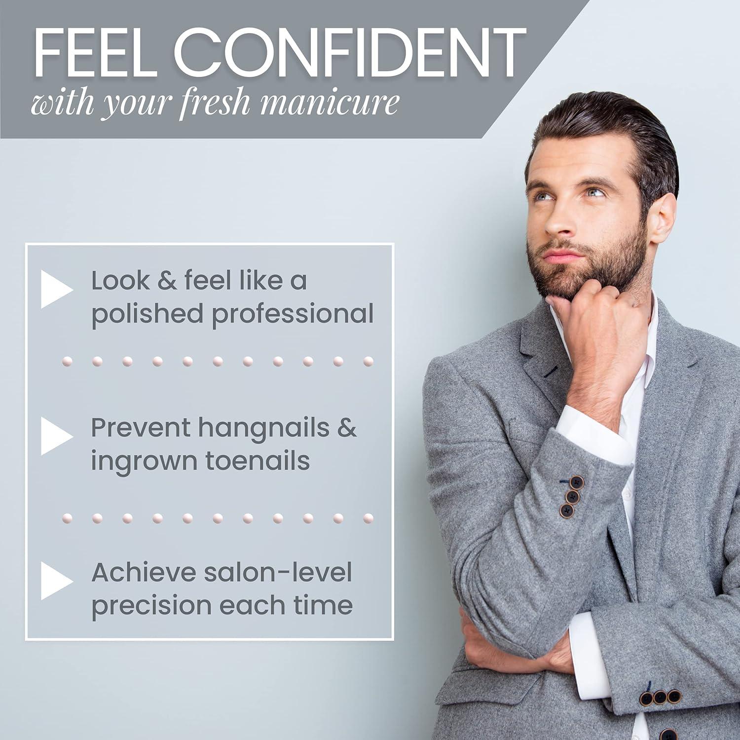 Cortauñas Profesional Tweezer Guru - Acero Inoxidable, Bisel Curvado, 2 Unidades