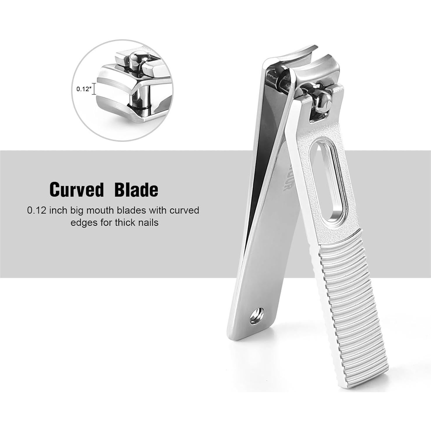 Juego de Cortauñas HAWATOUR Acero Inoxidable 420J2 Curvado