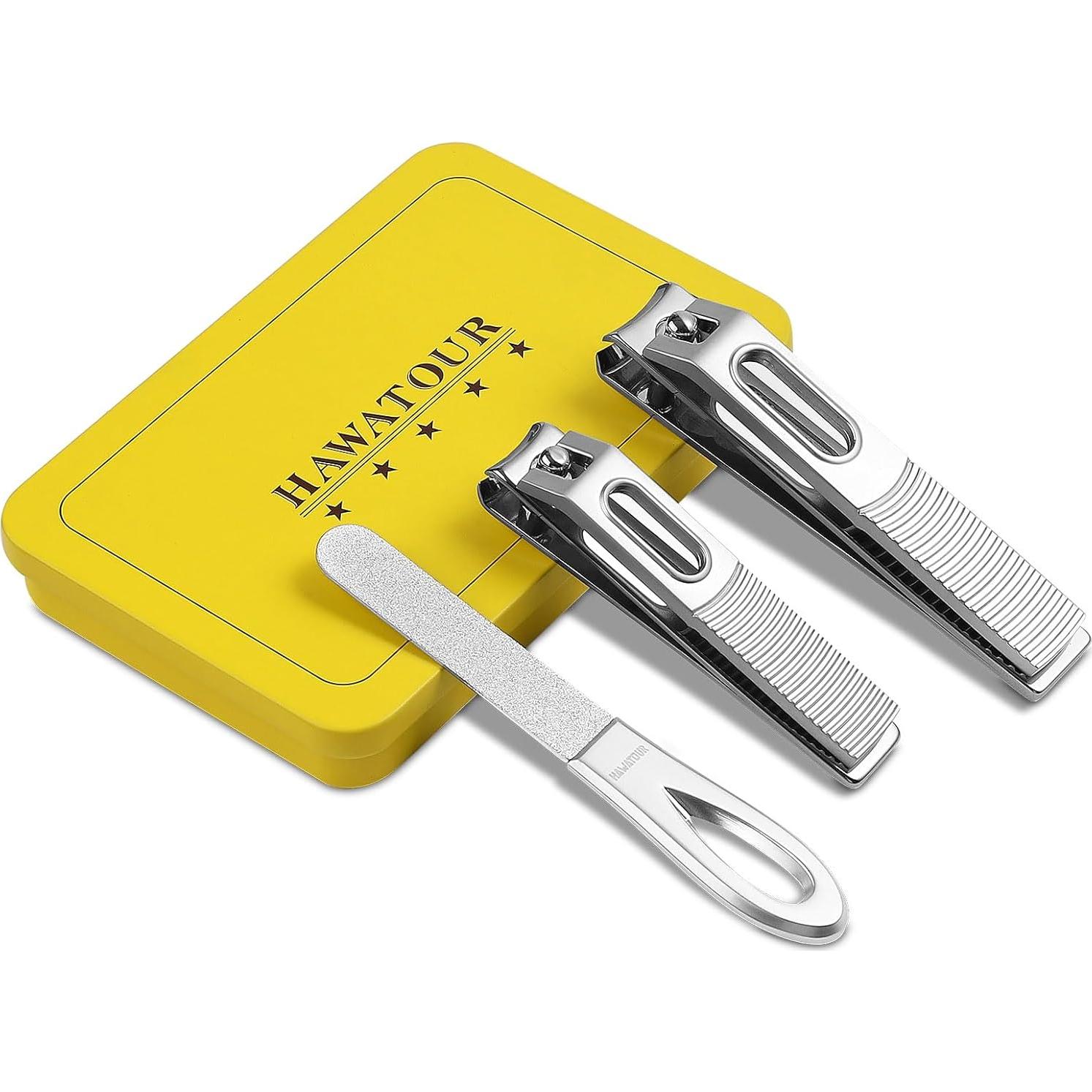 Juego de Cortauñas HAWATOUR Acero Inoxidable 420J2 Curvado