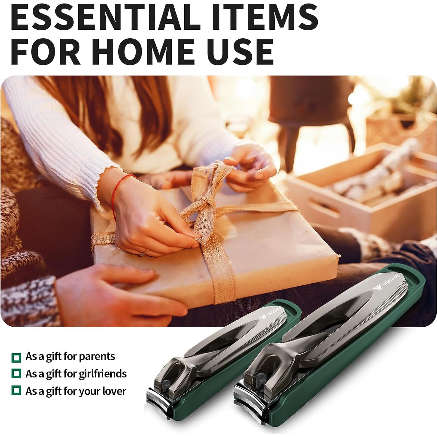 Cortauñas VANWIN 2-pack Grande y Pequeño con Recolector