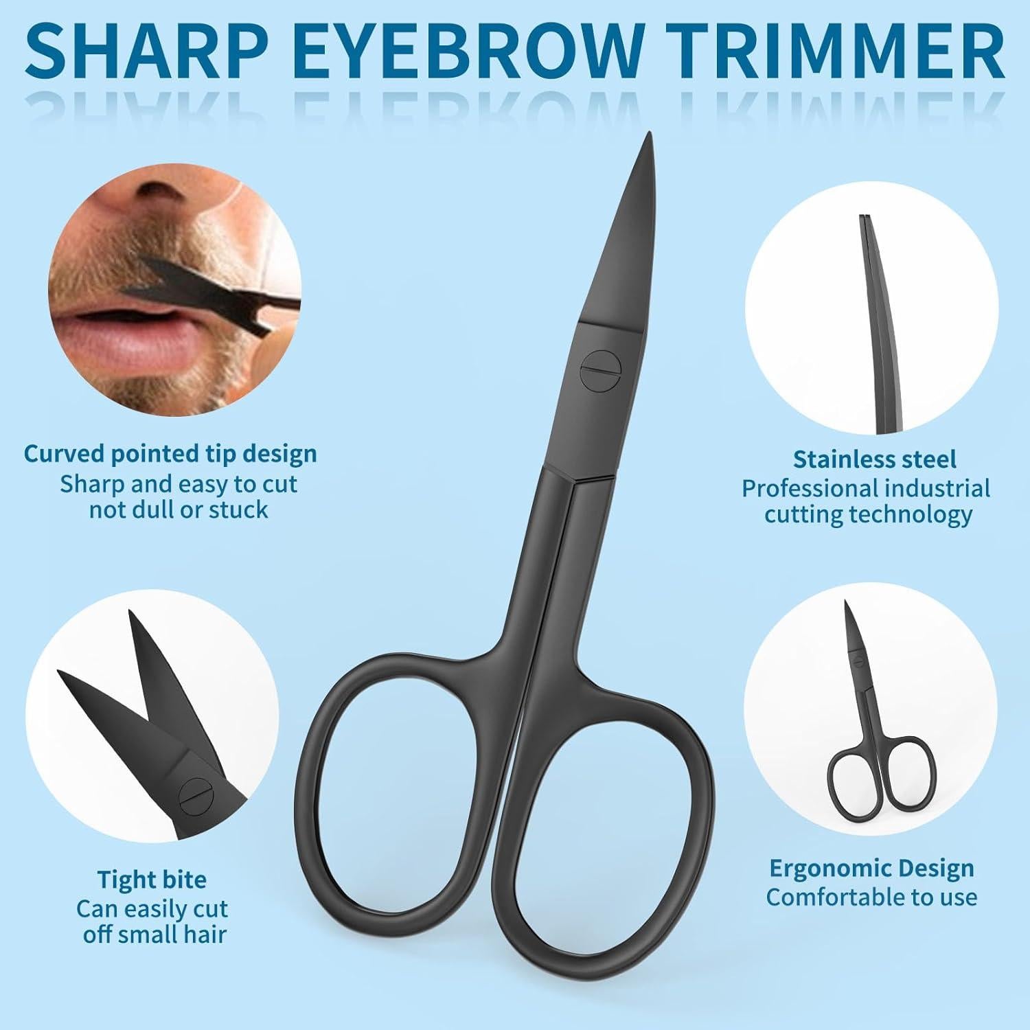 Kit de Cuidado de Uñas para Hombres OFIDUS 8 Piezas Acero Inoxidable