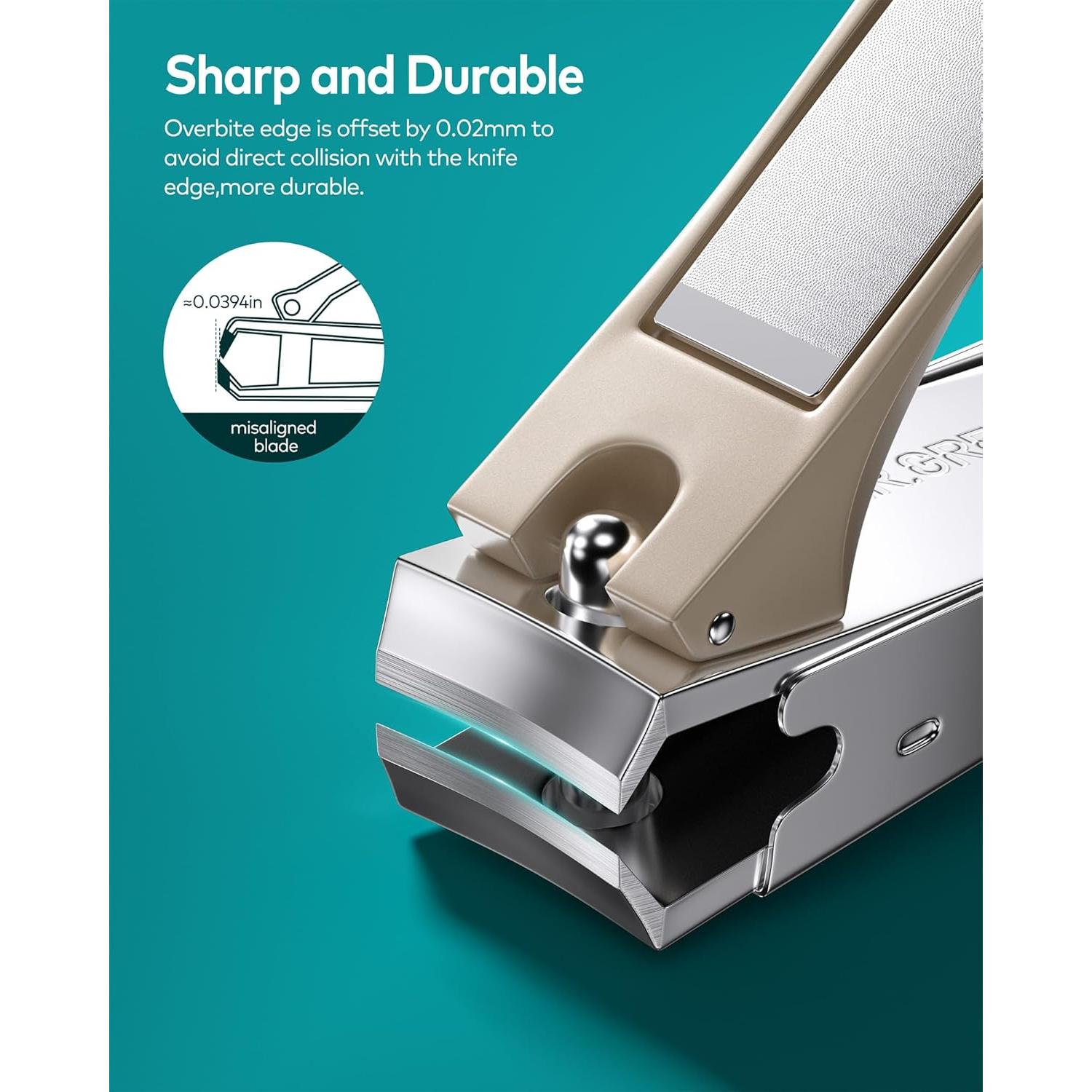 Set de Cortauñas MR.GREEN 3 Piezas Acero Inoxidable con Estuche