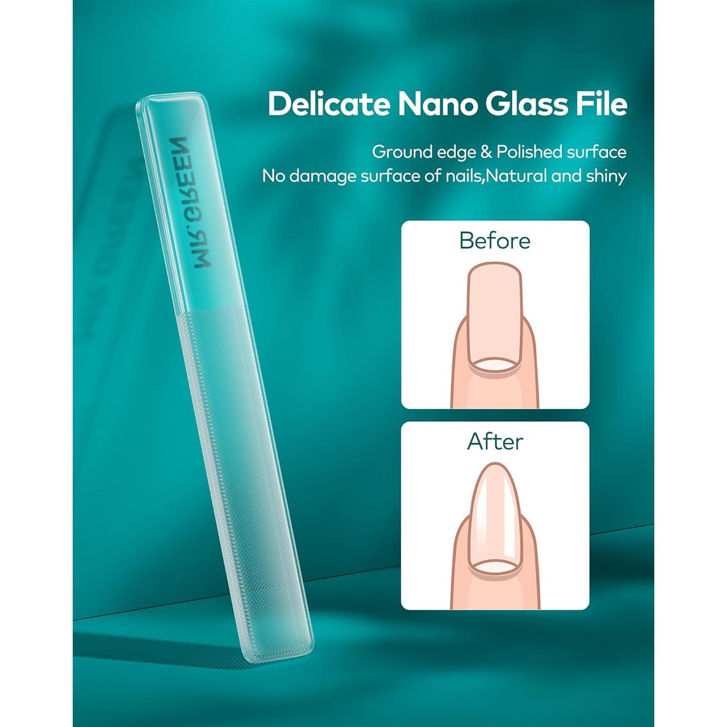 Set de Cortauñas MR.GREEN 3 Piezas Acero Inoxidable con Estuche