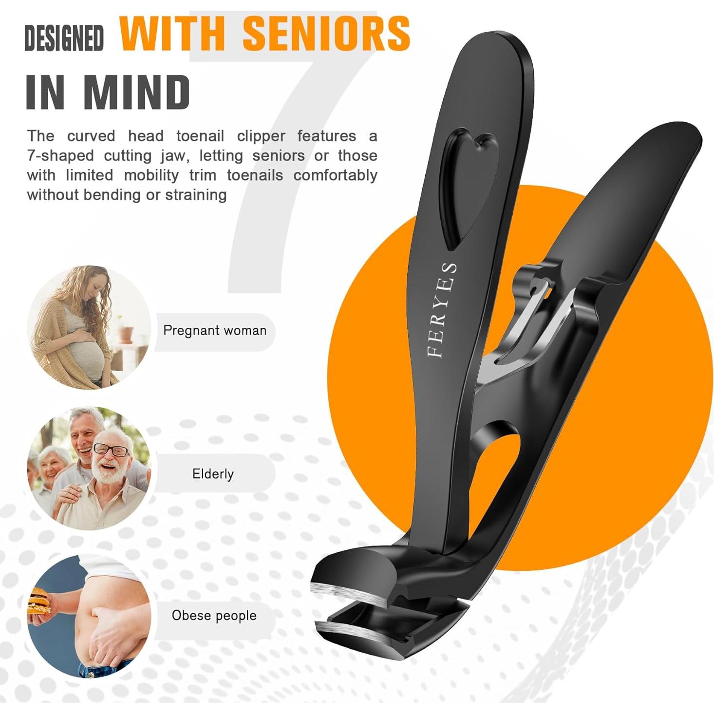 Set de Cortauñas FERYES 3 Piezas para Uñas Gruesas y Difíciles