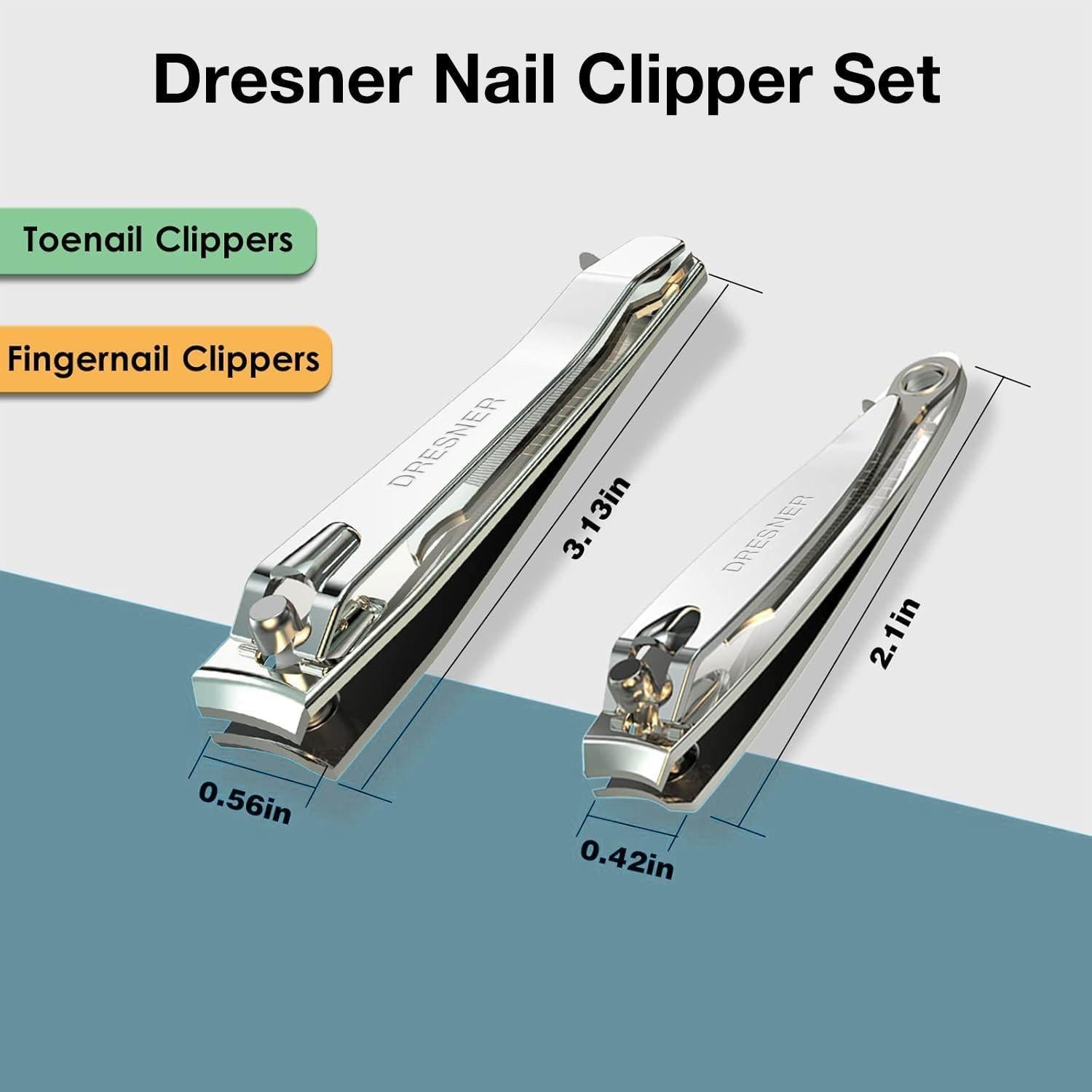 Juego de 2 Cortauñas de Acero Inoxidable Viking FC2D