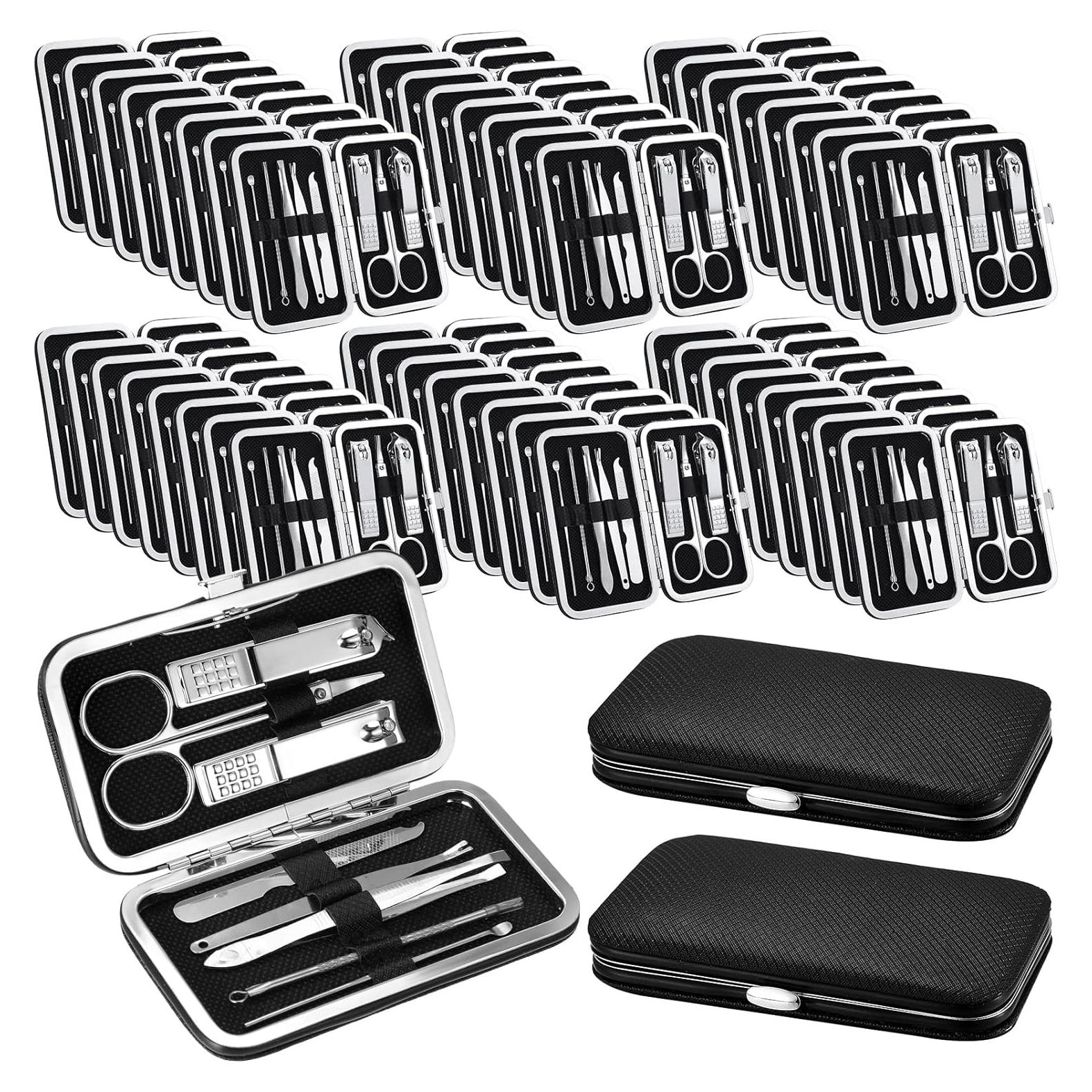 Kit de Manicura Geosar 8 en 1 Acero Inoxidable Negro