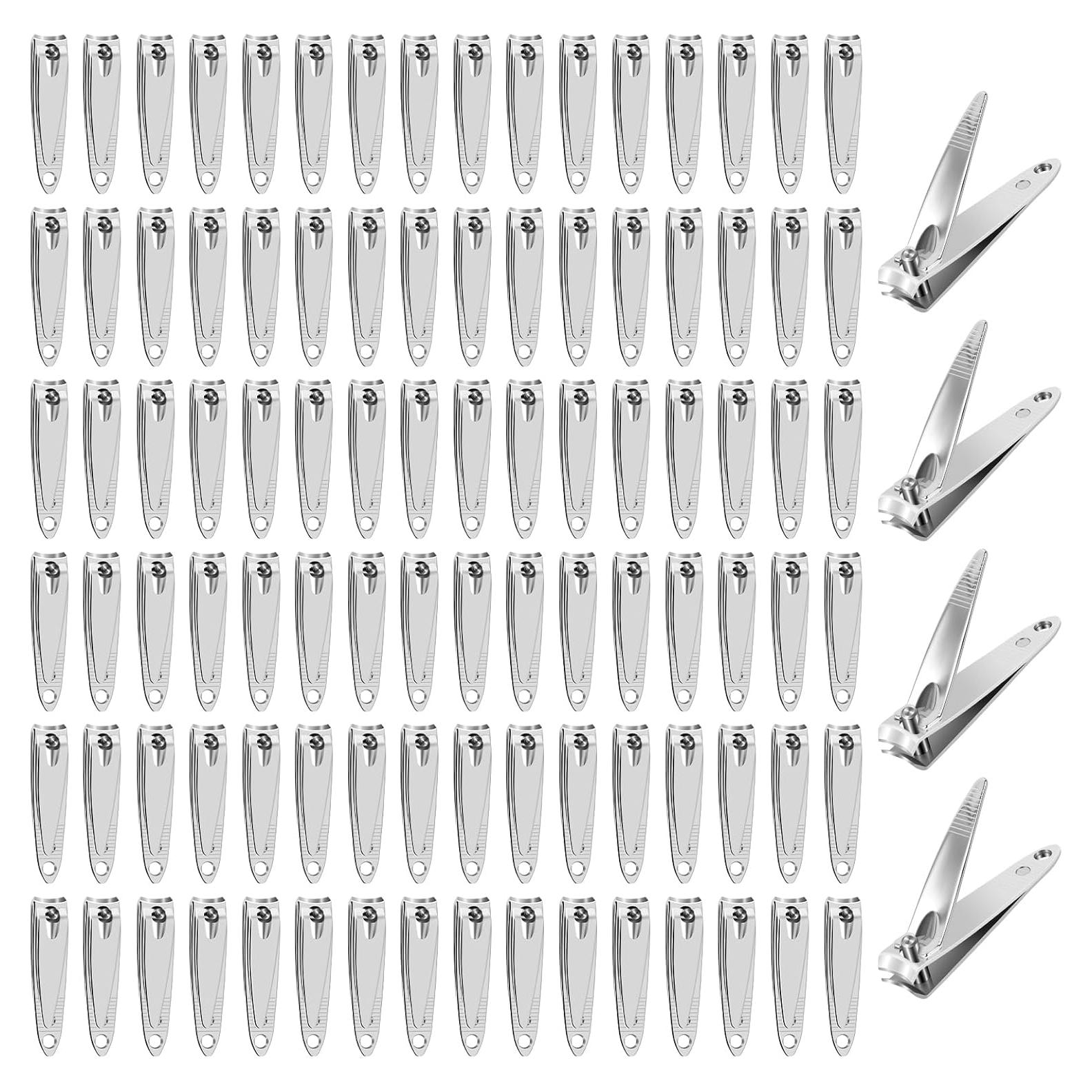 Cortadores de Uñas HOFASON 100 Pcs Acero Inoxidable Viaje