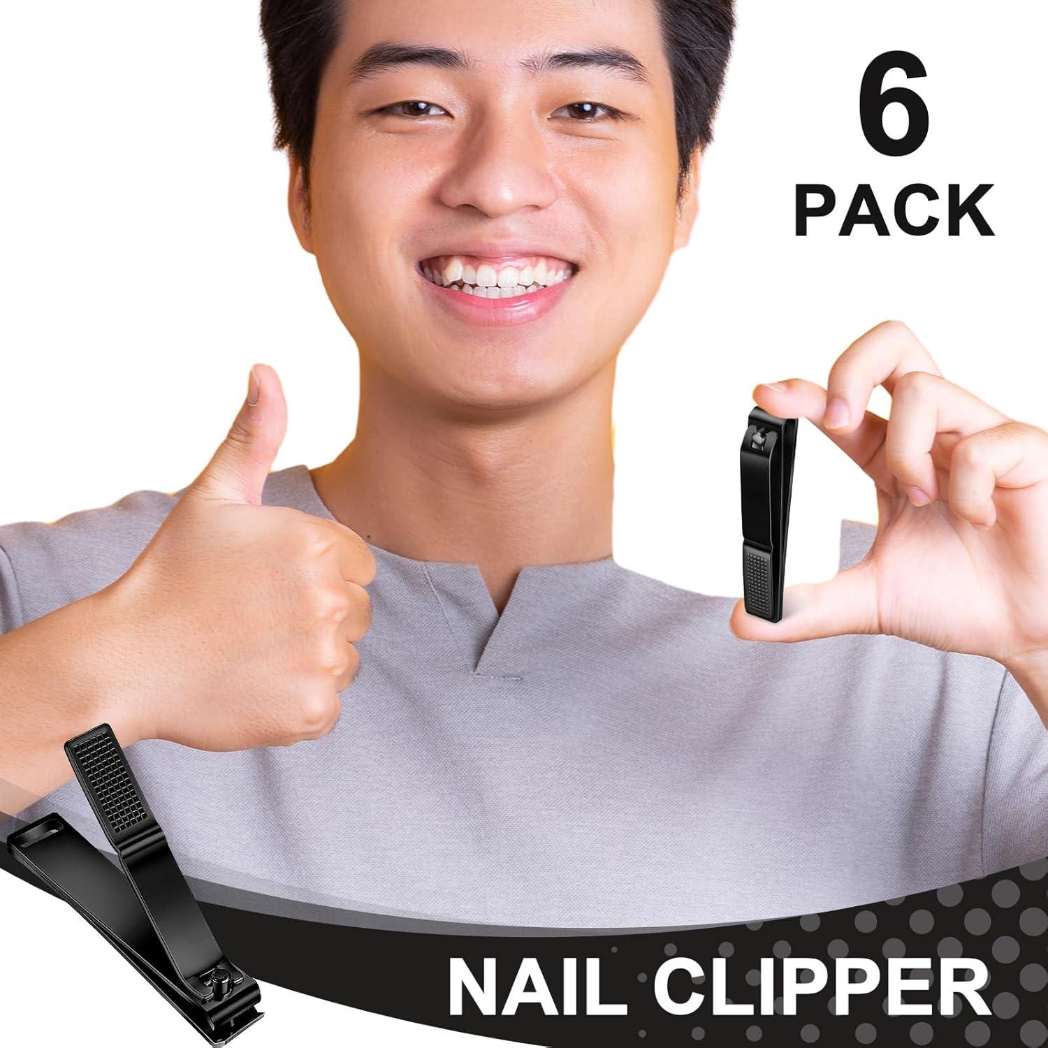 Cortauñas de Pies Mudder 6 Piezas Acero Inoxidable Negro