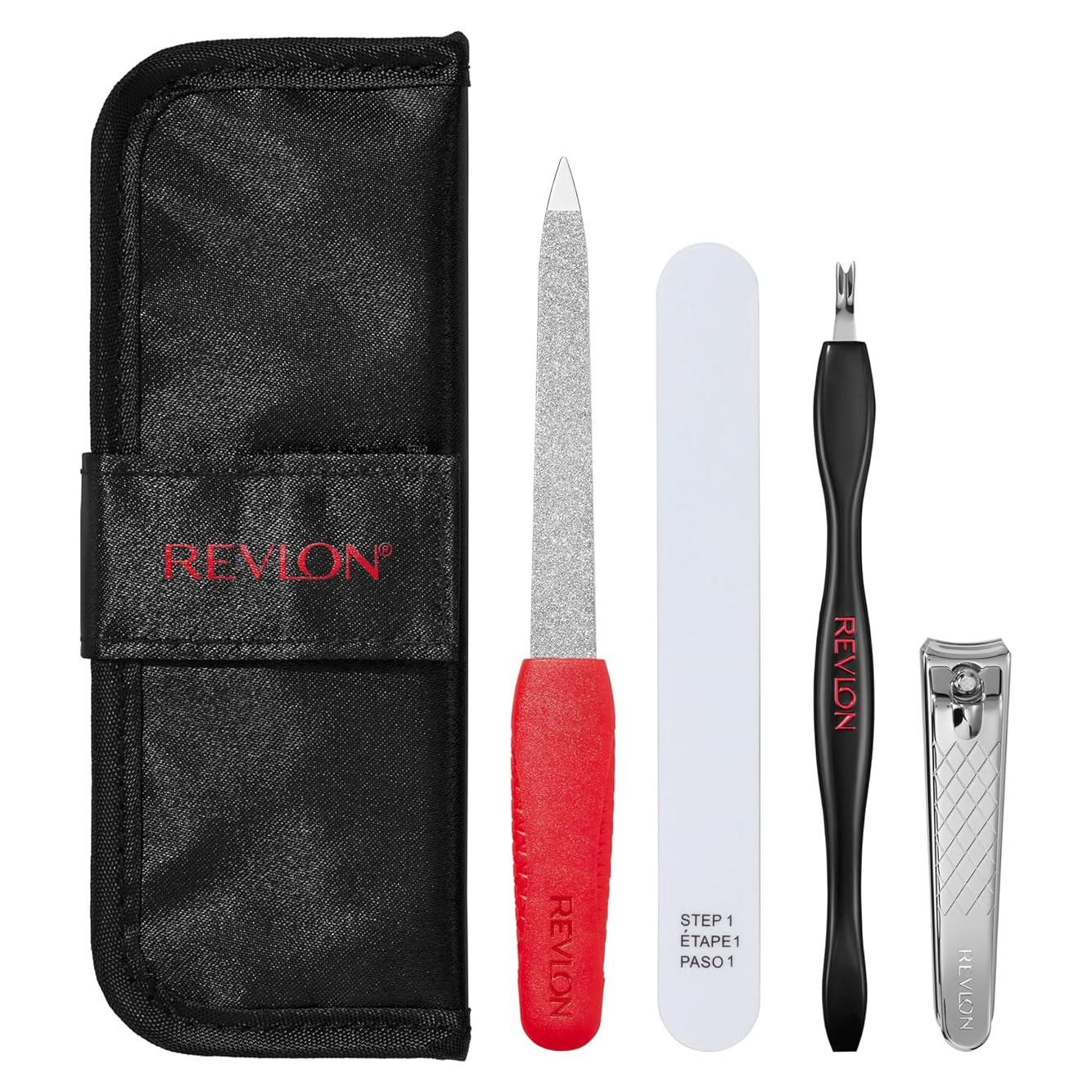 Kit de Manicura Revlon con Estuche de Viaje - 4 Herramientas