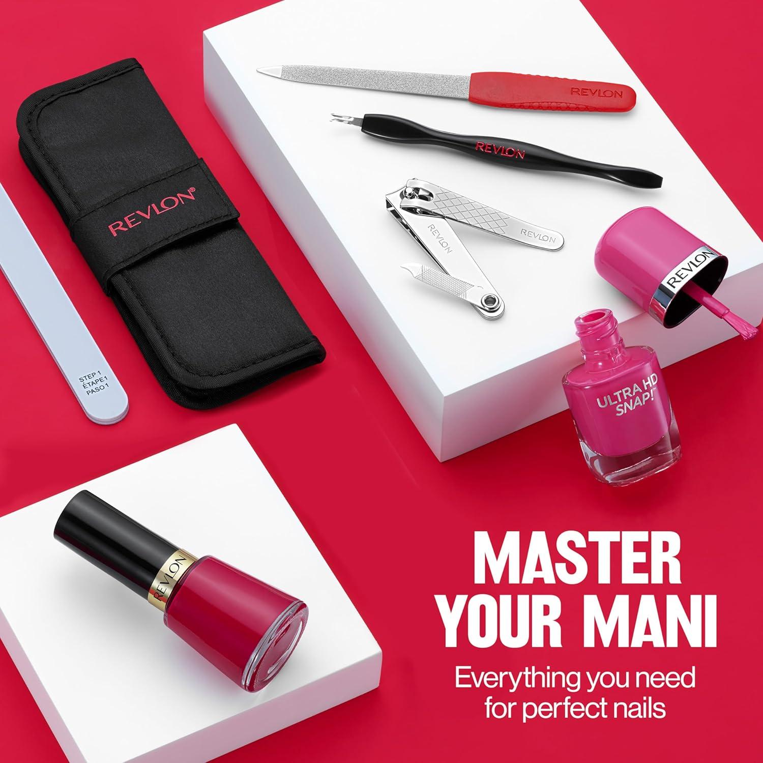Kit de Manicura Revlon con Estuche de Viaje - 4 Herramientas