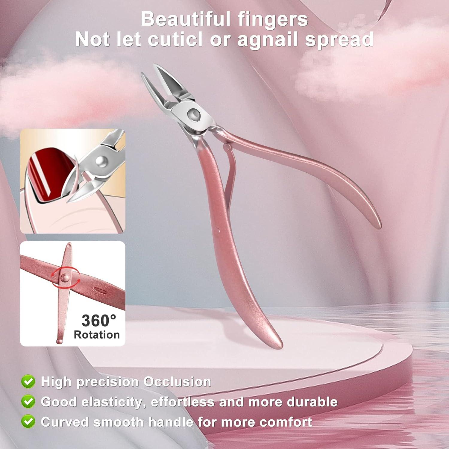 Kit de Manicura Profesional Andrea 30 en 1 Rosa - Acero Inoxidable