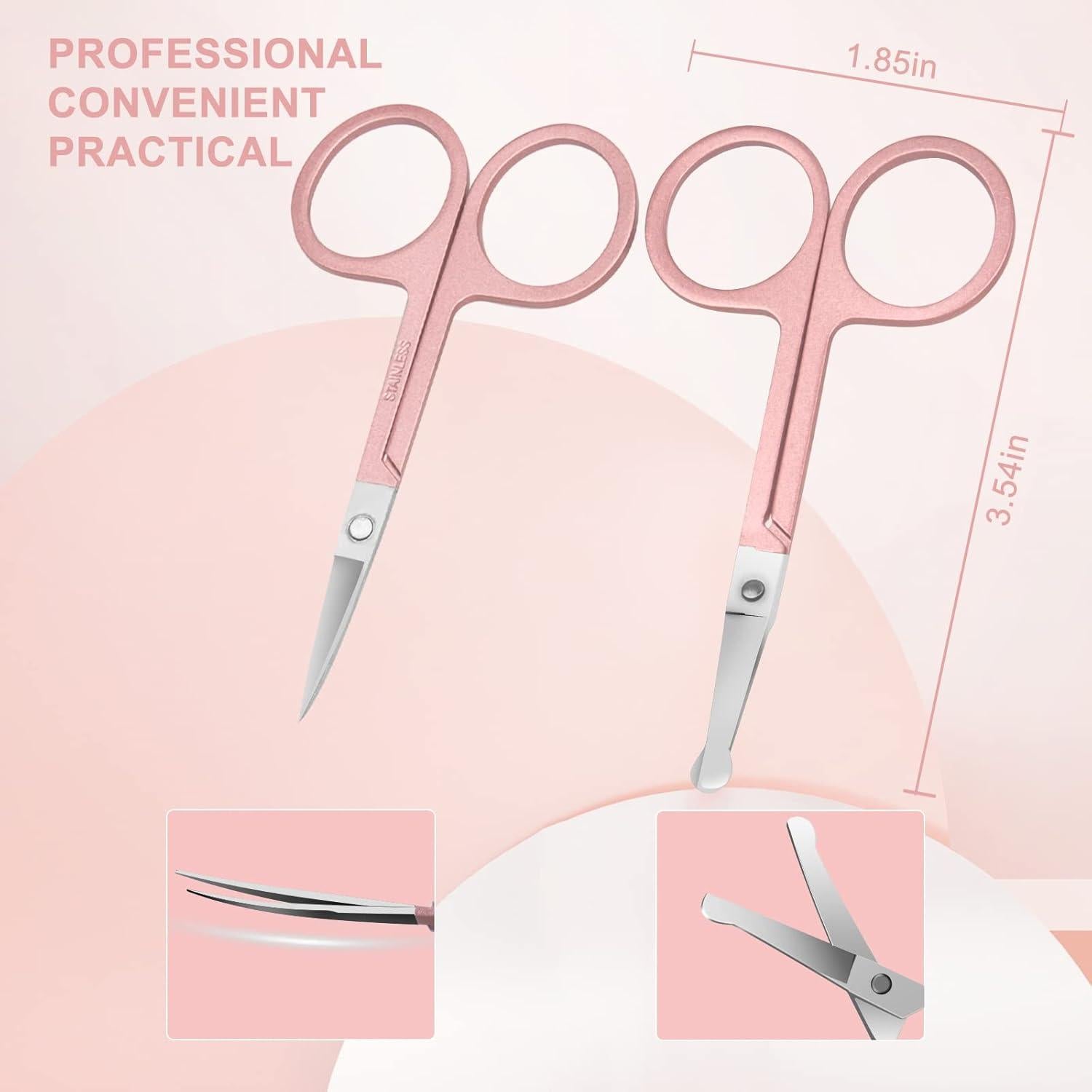 Kit de Manicura Profesional Andrea 30 en 1 Rosa - Acero Inoxidable