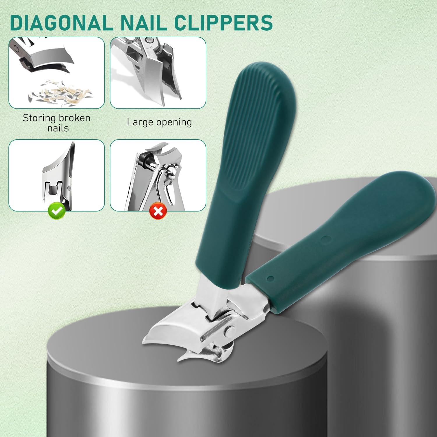 Cortauñas Antisalpicaduras Movued con Mango Largo y Lima de Vidrio