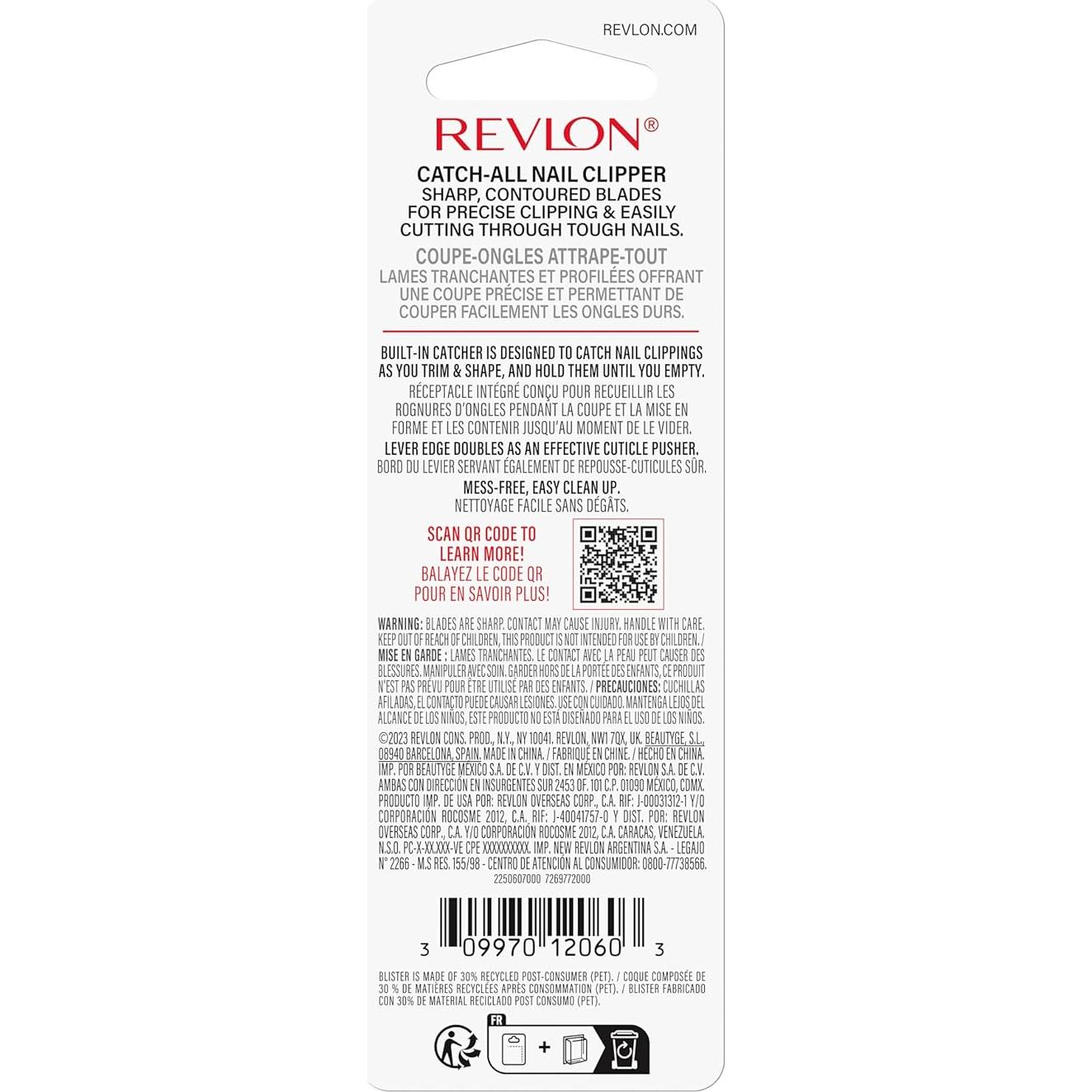 Cortador de Uñas Revlon Todo en Uno con Recogedor Integrado