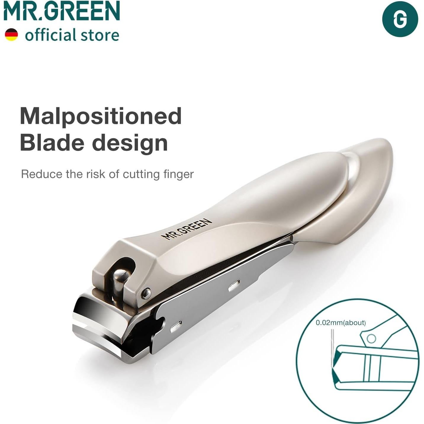 Cortauñas de Seguridad MR.GREEN para Bebés - Acero Inoxidable