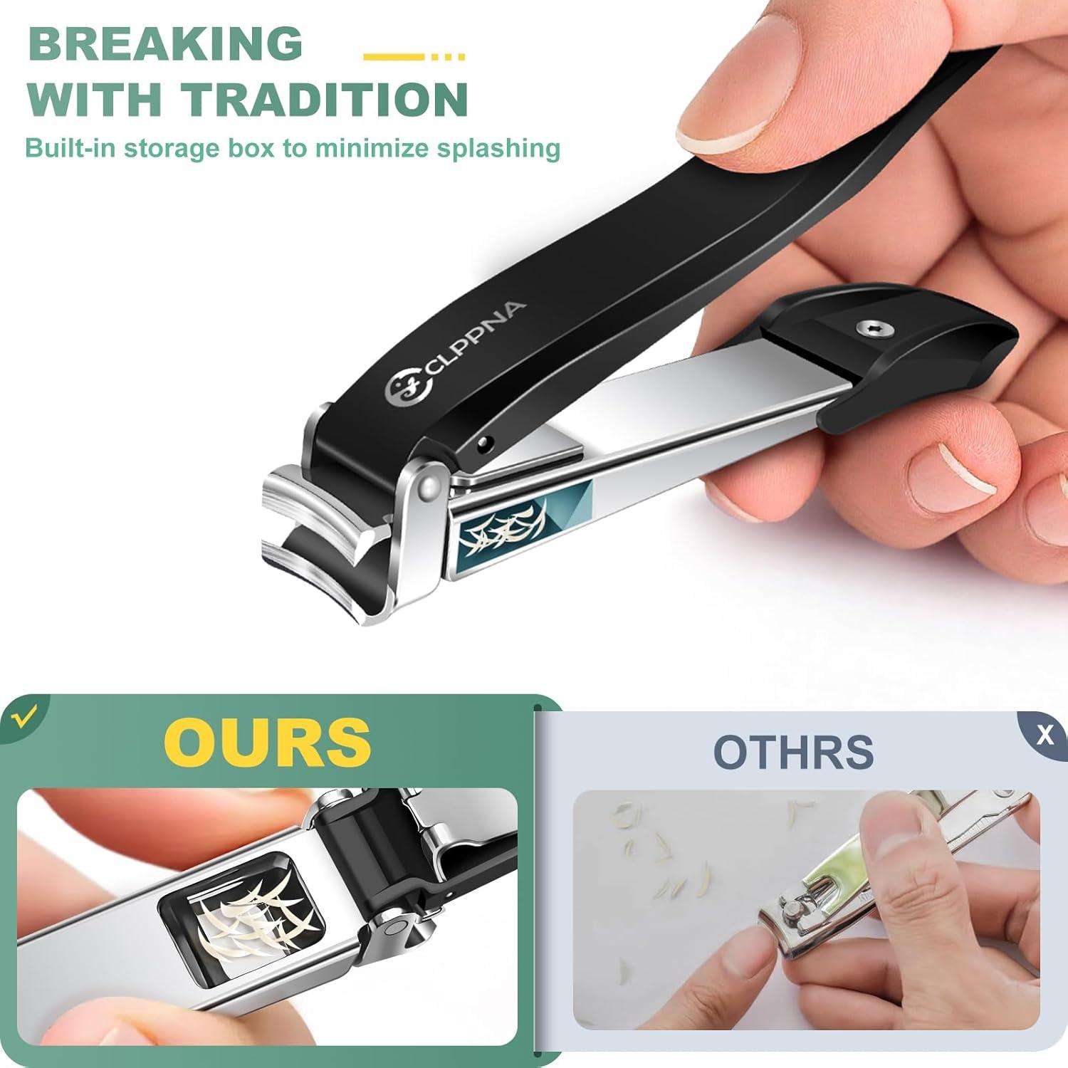 Cortauñas CLPPNA de Acero Inoxidable con Recolector para Hombres