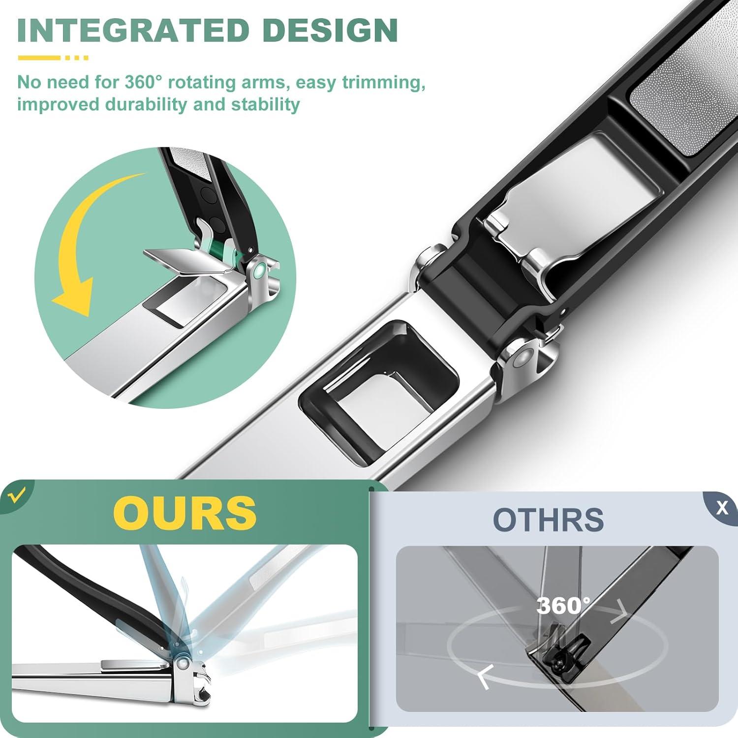 Cortauñas CLPPNA de Acero Inoxidable con Recolector para Hombres