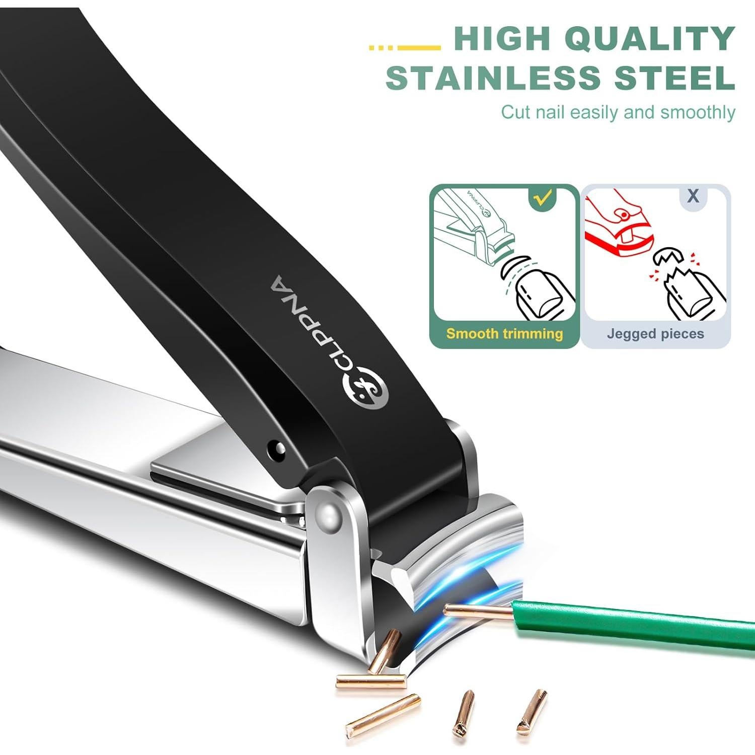 Cortauñas CLPPNA de Acero Inoxidable con Recolector para Hombres