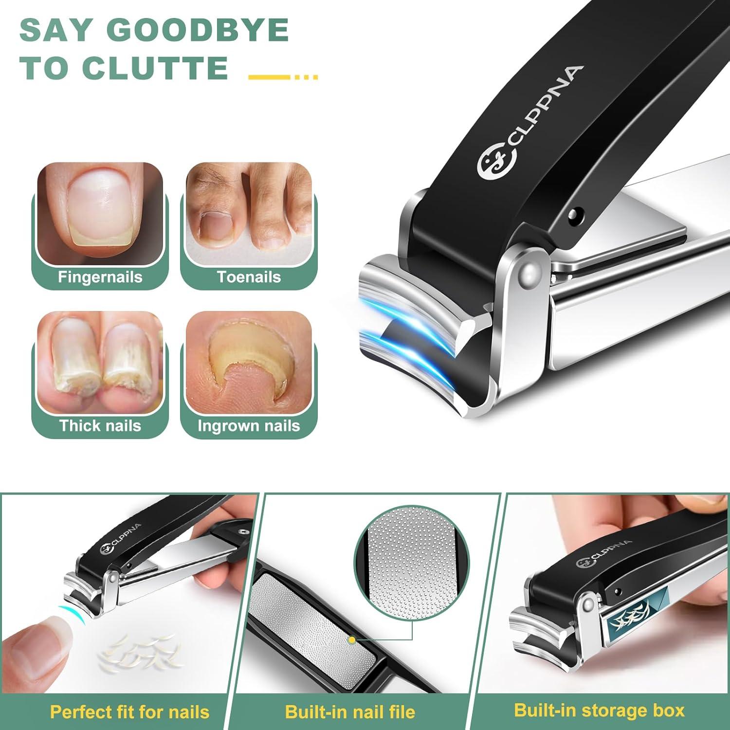 Cortauñas CLPPNA de Acero Inoxidable con Recolector para Hombres