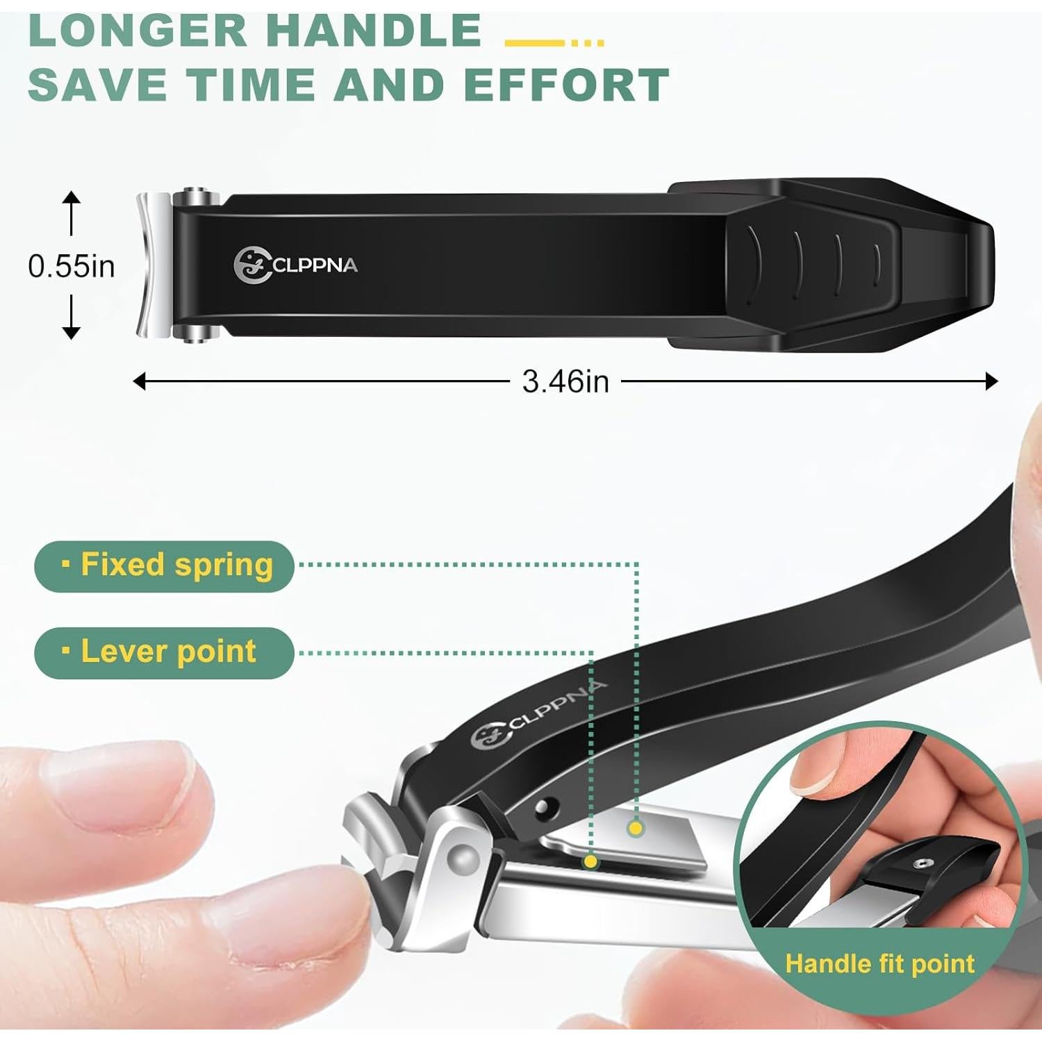 Cortauñas CLPPNA de Acero Inoxidable con Recolector para Hombres