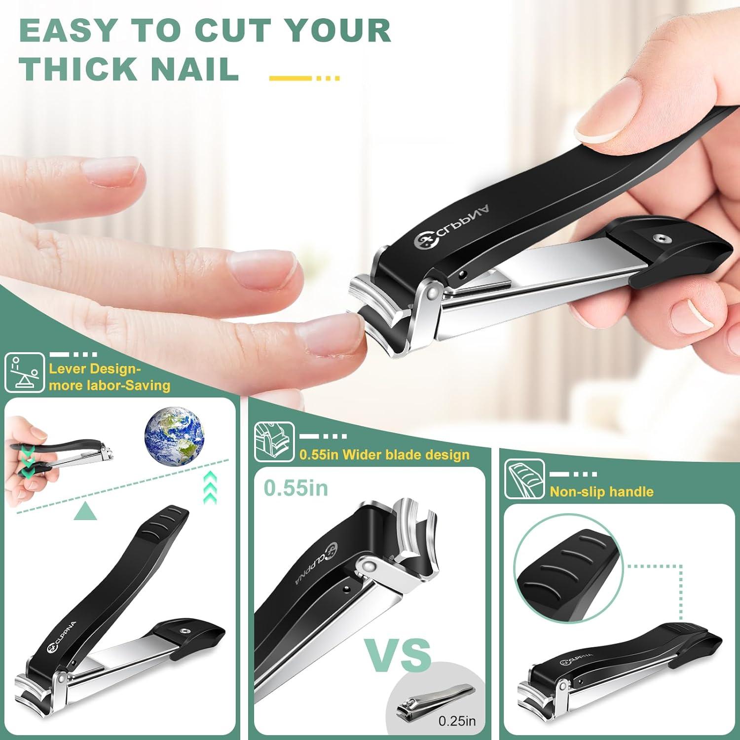 Cortauñas CLPPNA de Acero Inoxidable con Recolector para Hombres