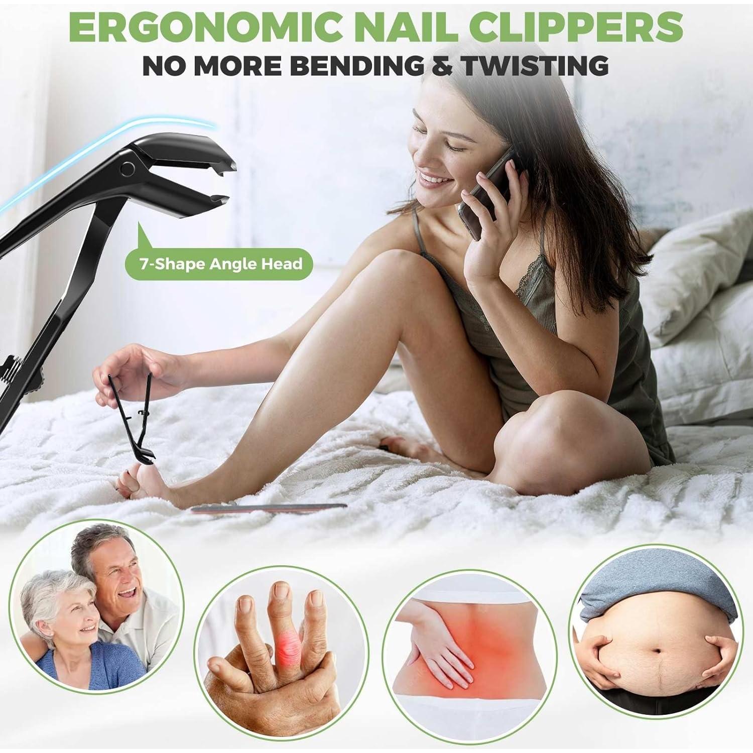 Cortauñas Ergonomicos para Uñas Gruesas HANDWENG - Set 6 Piezas