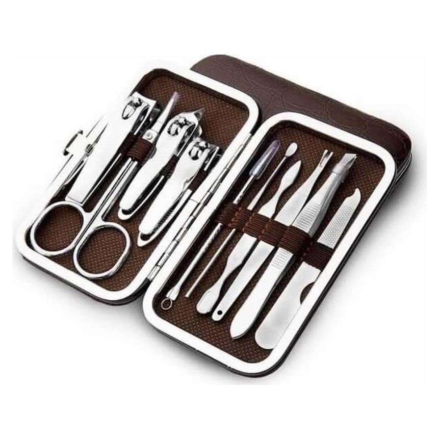 Set de Manicura y Pedicura 10 Piezas Yrighjo Acero Inoxidable