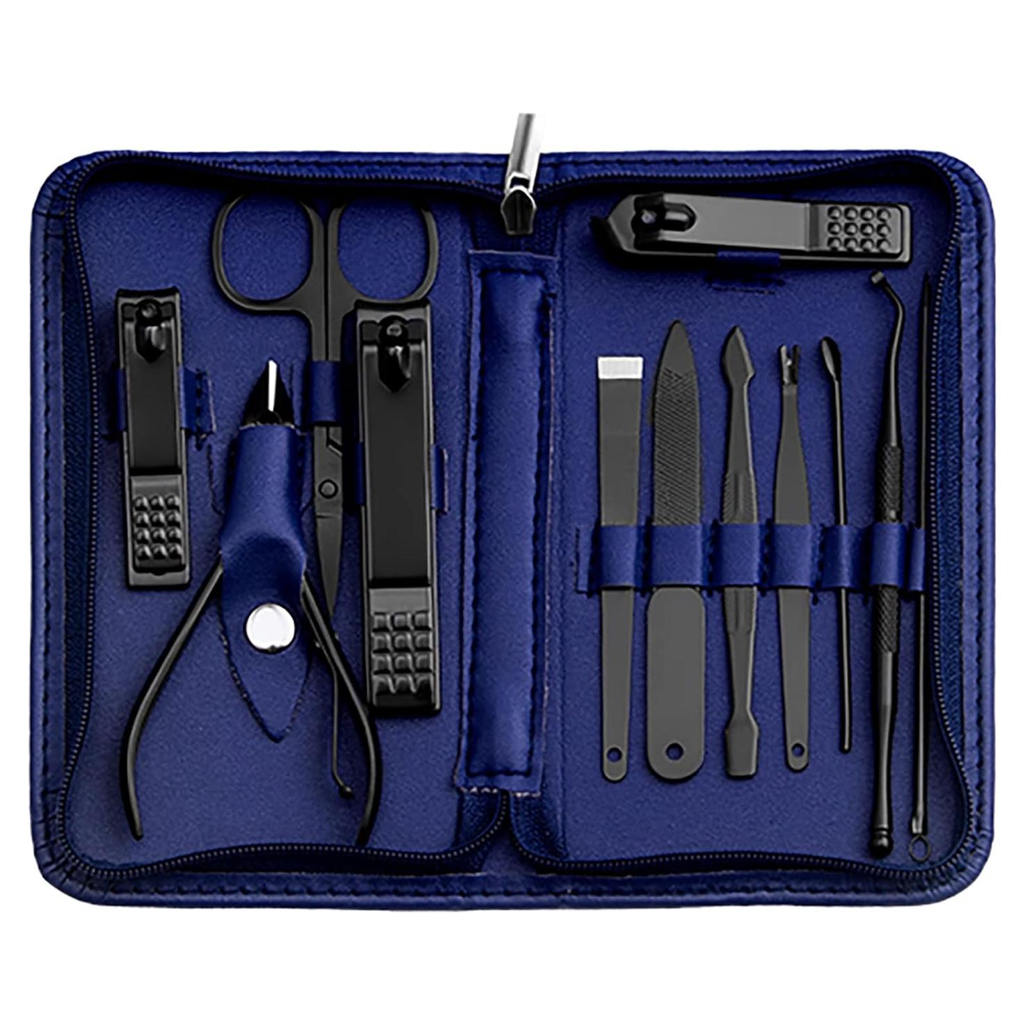 Kit de Manicura y Pedicura Tumkun 12 Piezas Azul