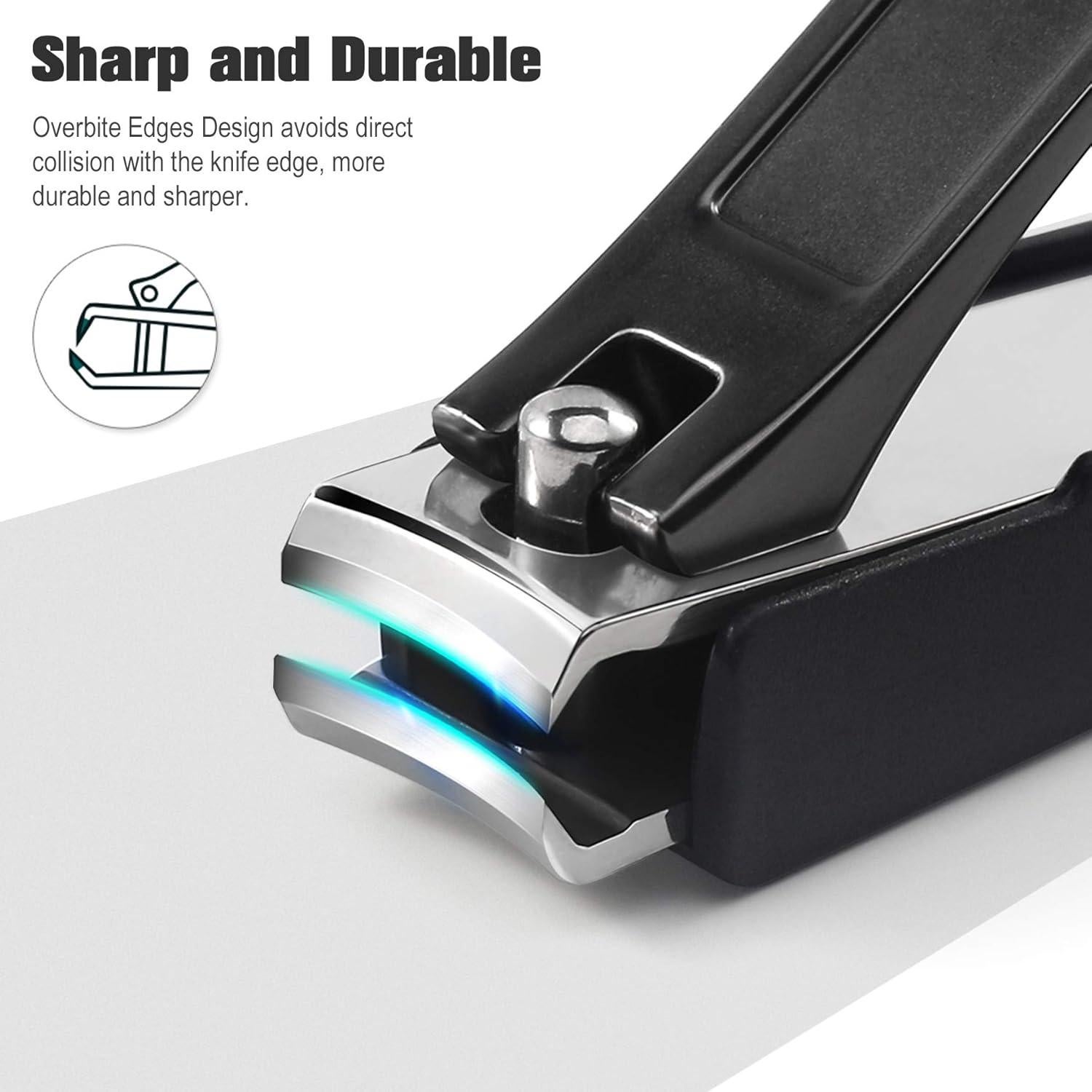 Set de Cortauñas FERYES con Recogedor 2 Piezas Acero Inoxidable