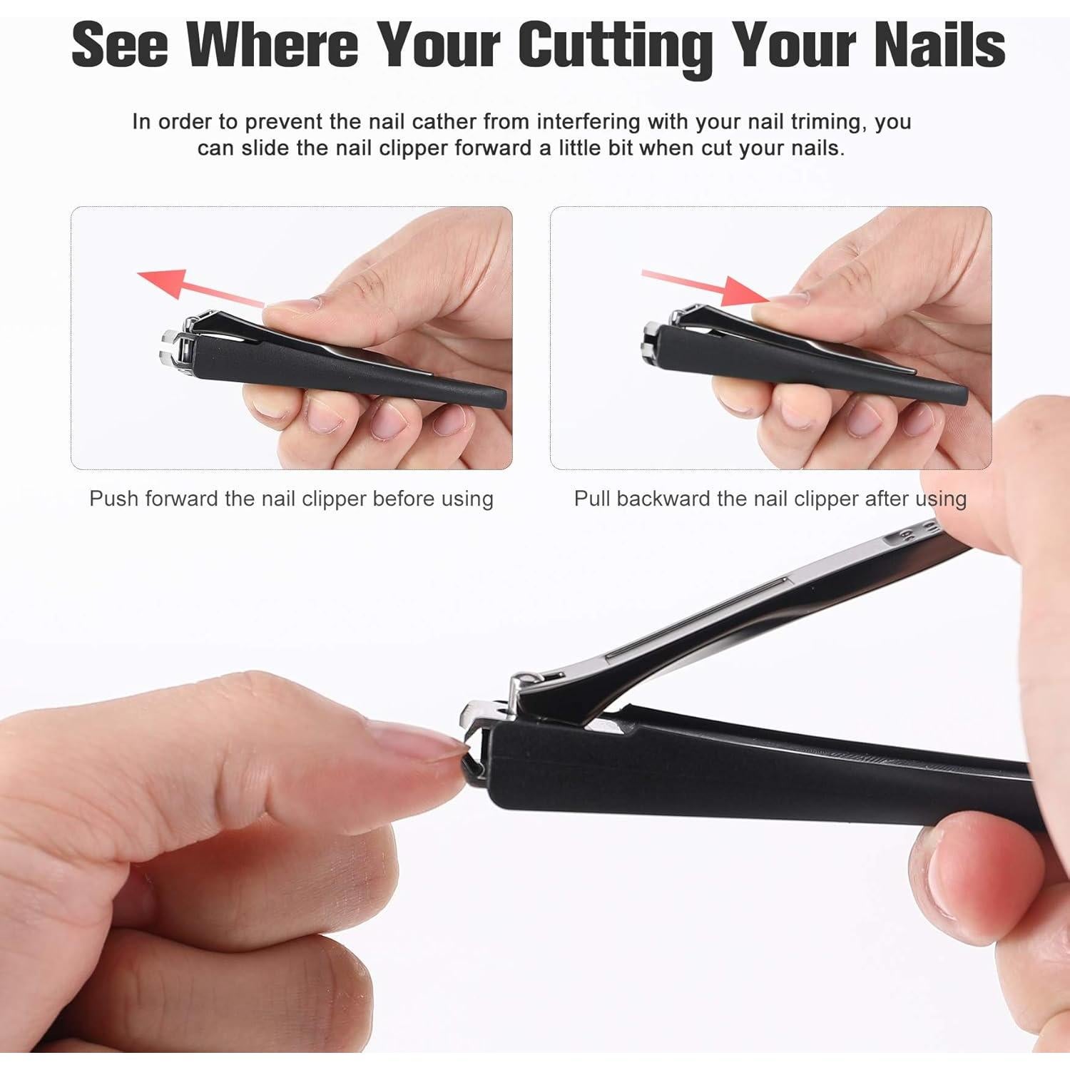 Set de Cortauñas FERYES con Recogedor 2 Piezas Acero Inoxidable