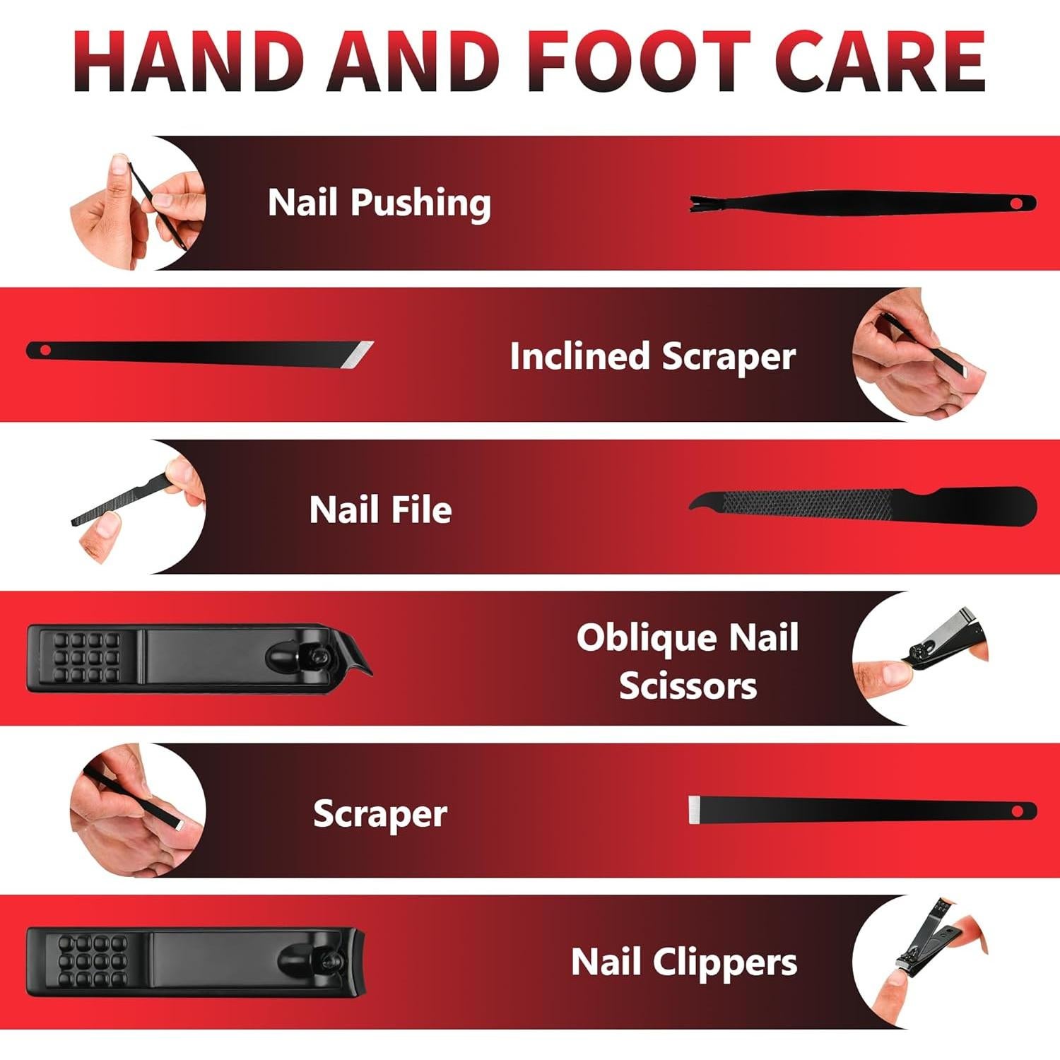 Kit de Cuidado de Uñas 10 Piezas CROGOLLY Acero Inoxidable