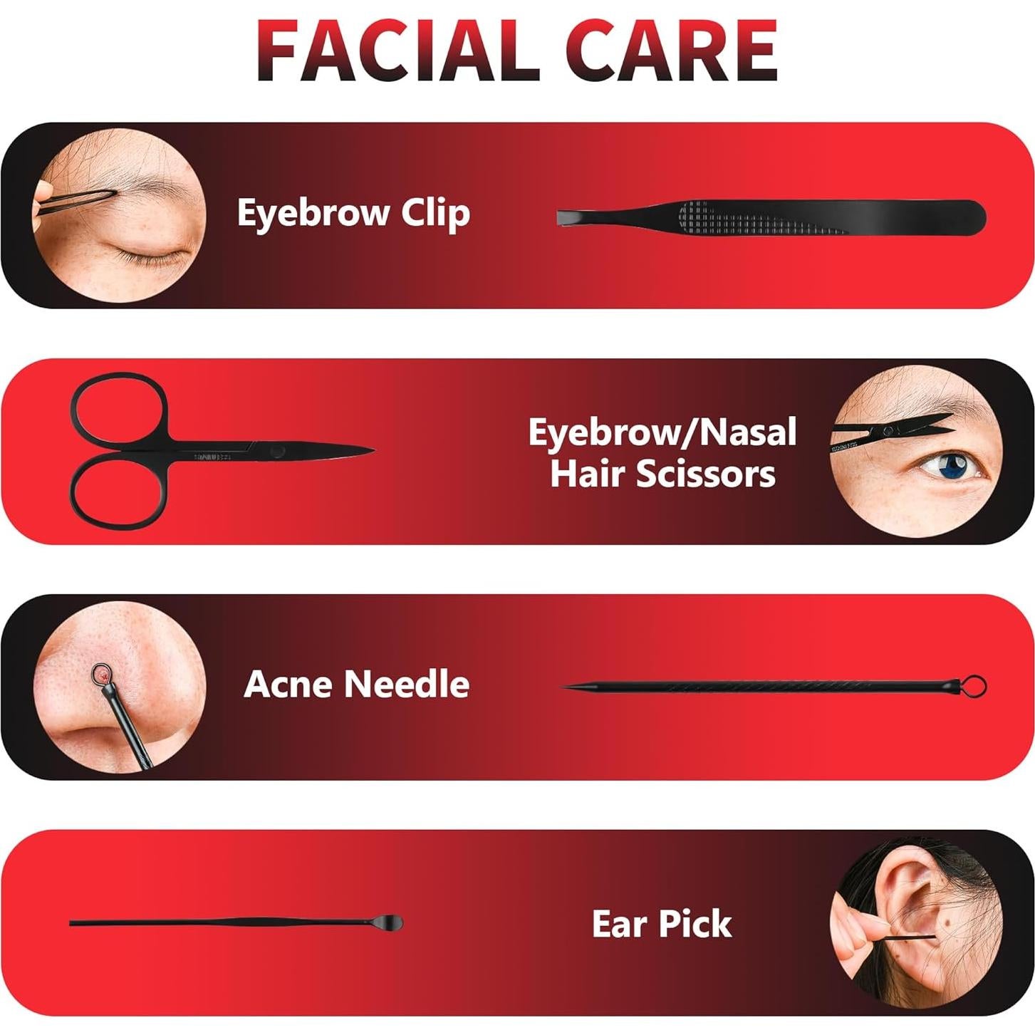 Kit de Cuidado de Uñas 10 Piezas CROGOLLY Acero Inoxidable