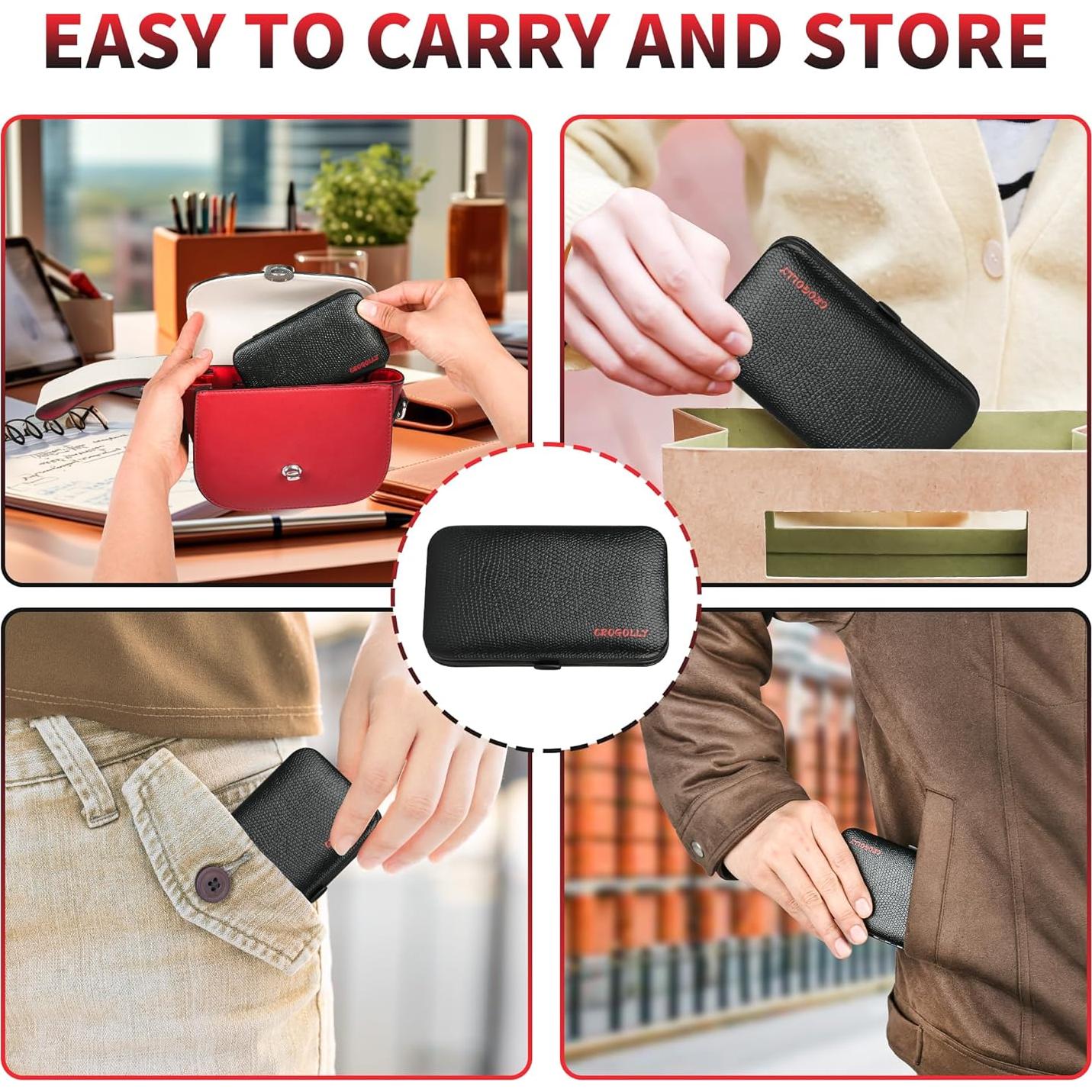 Kit de Cuidado de Uñas 10 Piezas CROGOLLY Acero Inoxidable