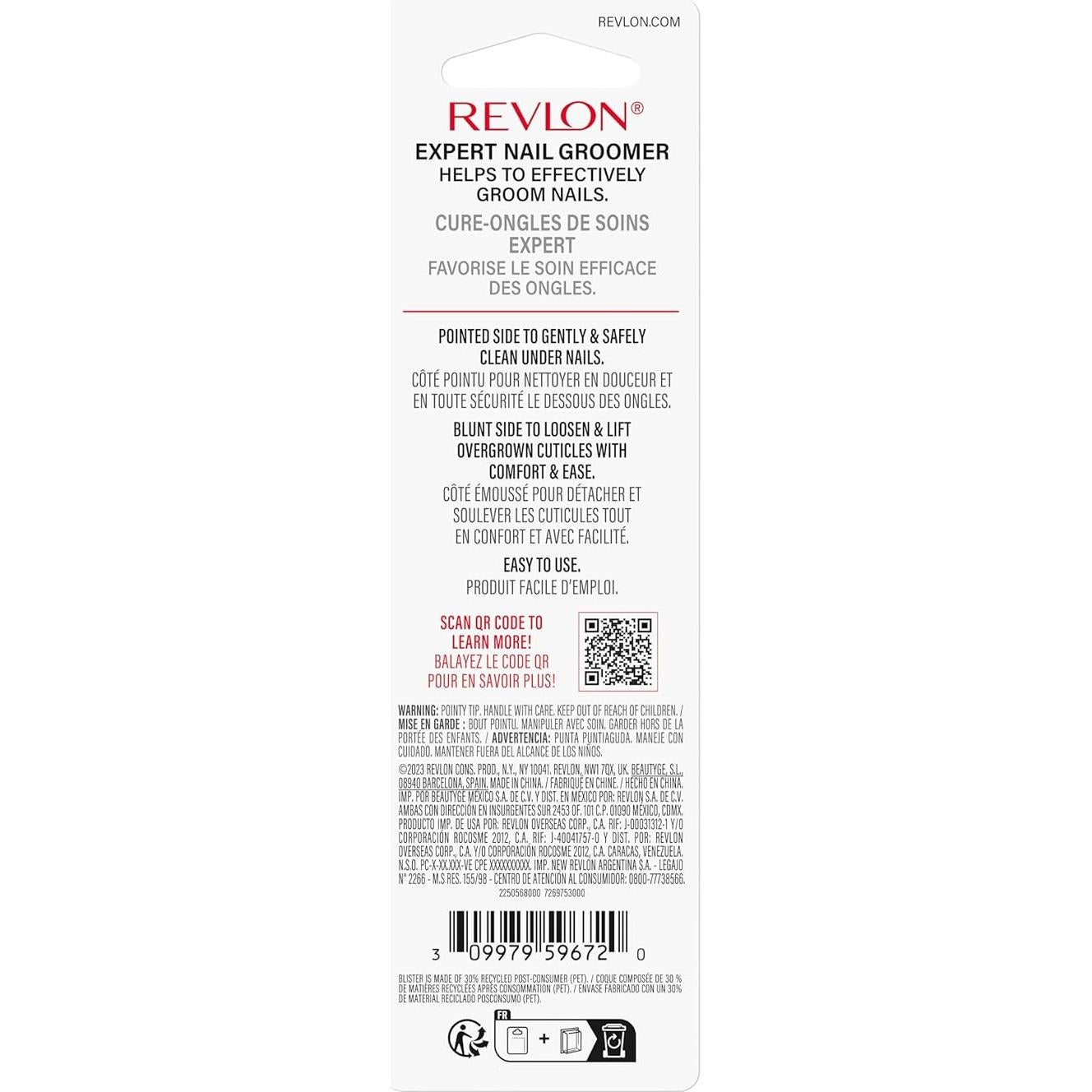 Groomer de Uñas Revlon Doble Punta Acero Inoxidable 1 Cuenta