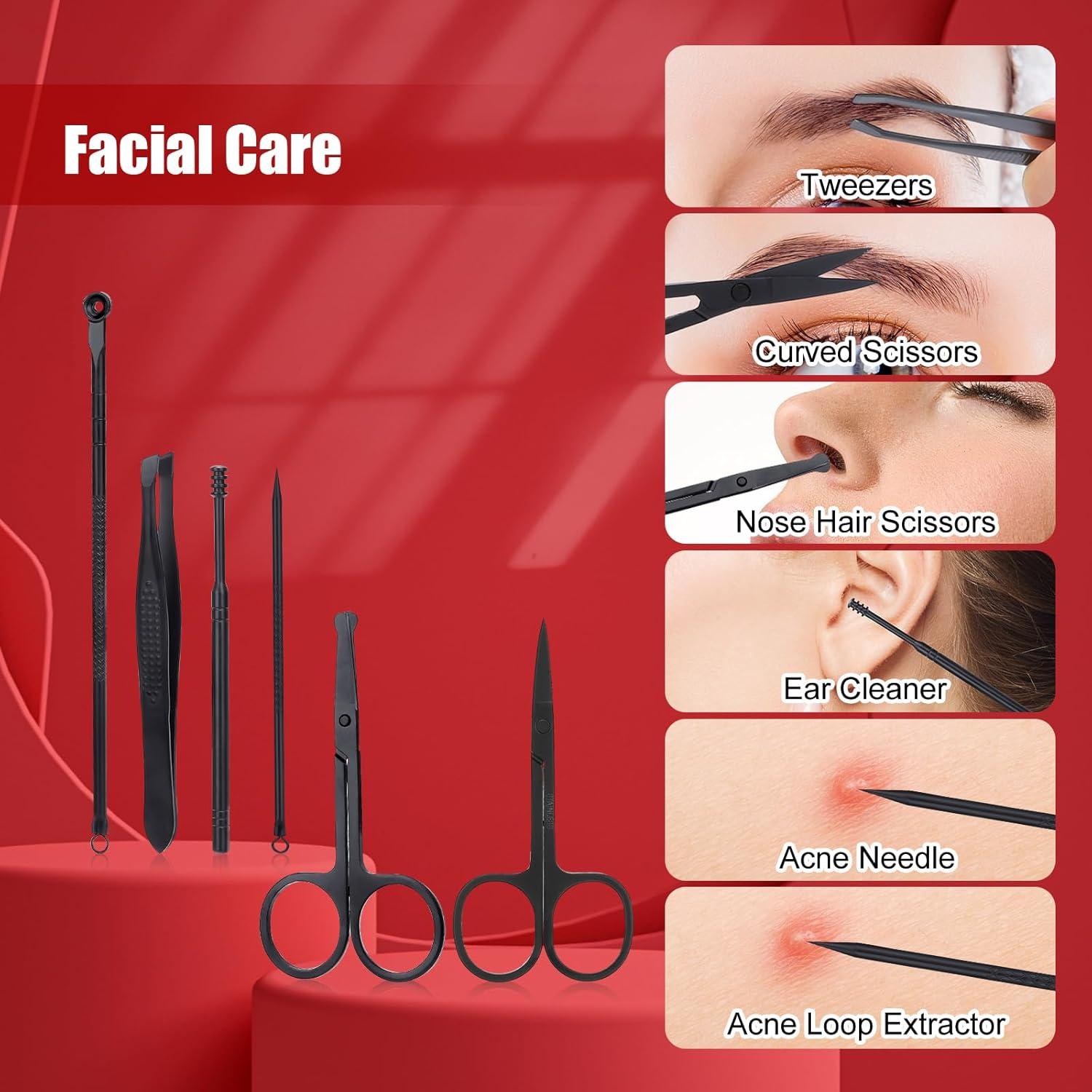 Juego de Manicura y Pedicura LifHap 18 Piezas Acero Inoxidable