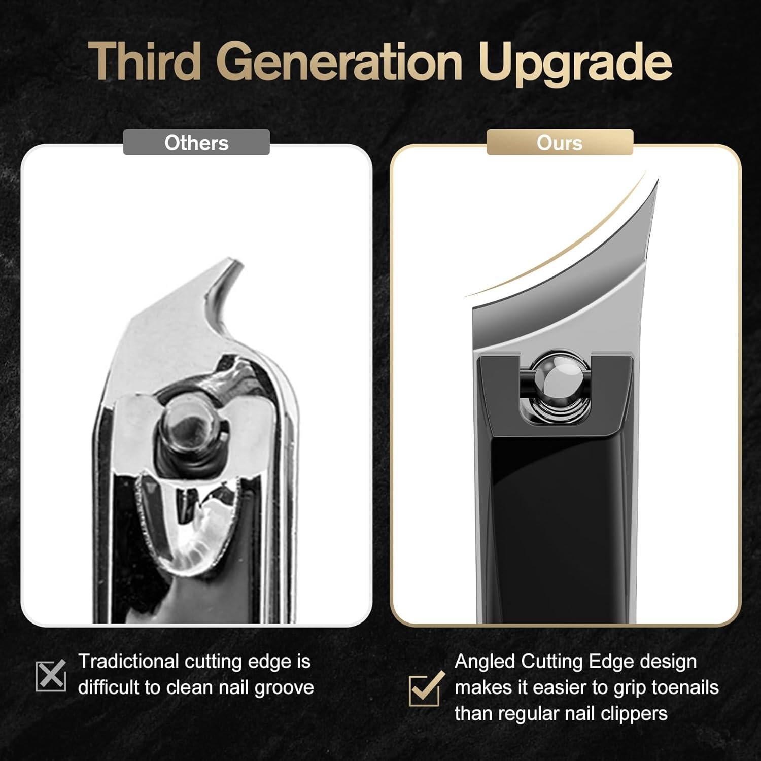 Cortador de Uñas Encarnadas FERYES - Cuchilla Curvada Negra