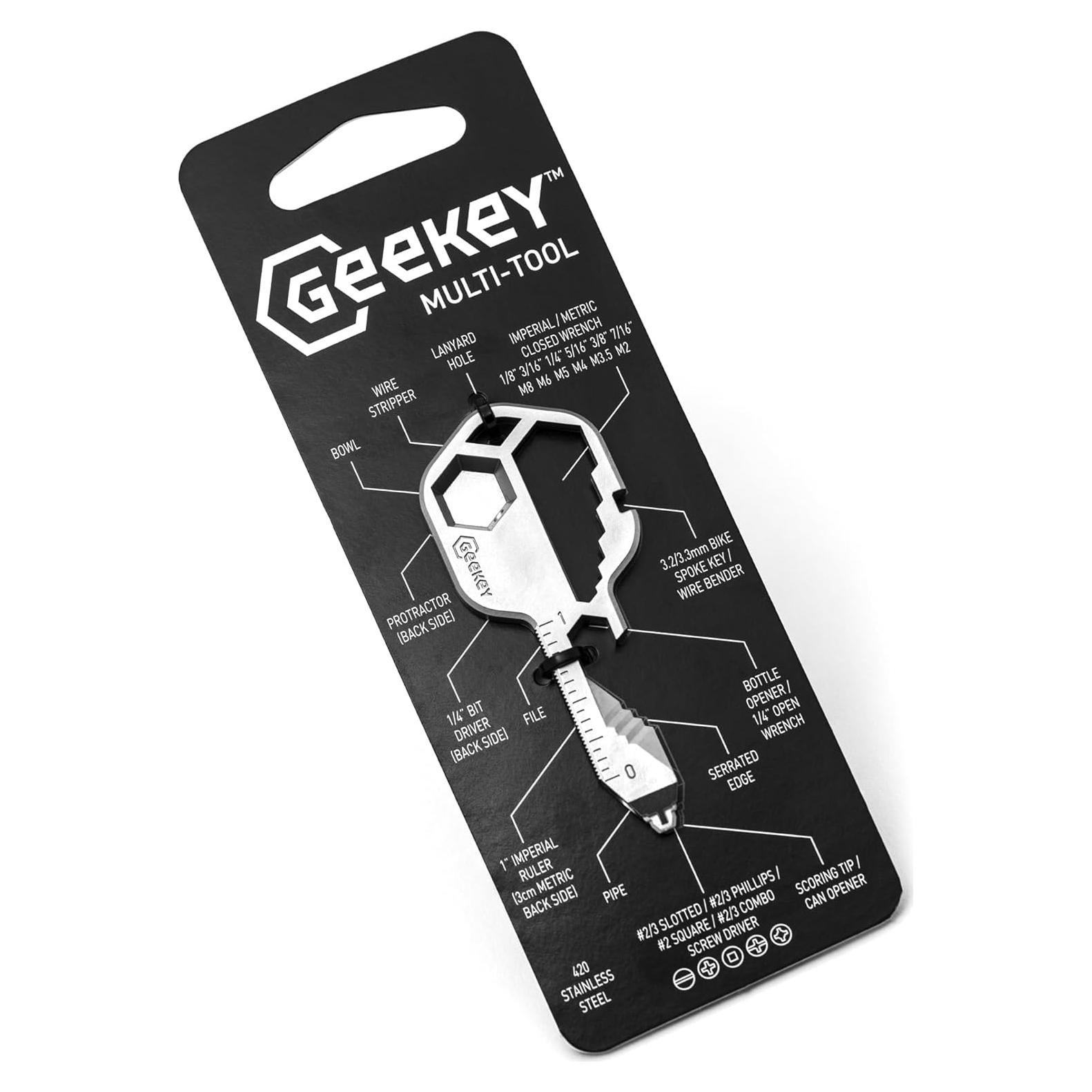 Llave Multiherramienta Geekey EDC 16 Funciones Acero Inoxidable