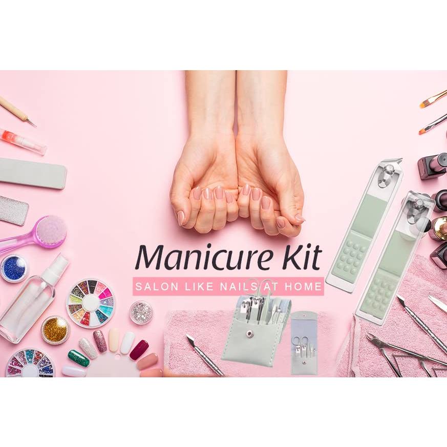 Juego de Manicura Profesional AFLICT 7 Piezas Acero Inoxidable