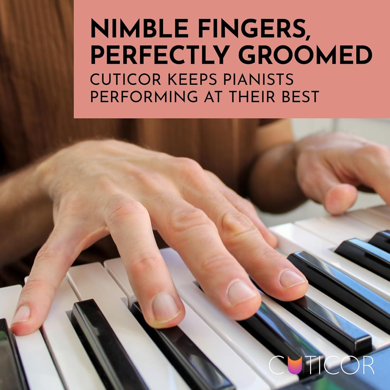 CUTICOR Juego de Cortauñas de Acero Inoxidable - 2 Piezas Compactas para Manos y Pies con Estuche de Viaje