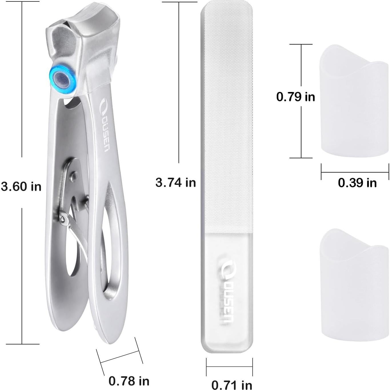 Cortauñas Ousen Beauty con Recolector y Lima de Vidrio