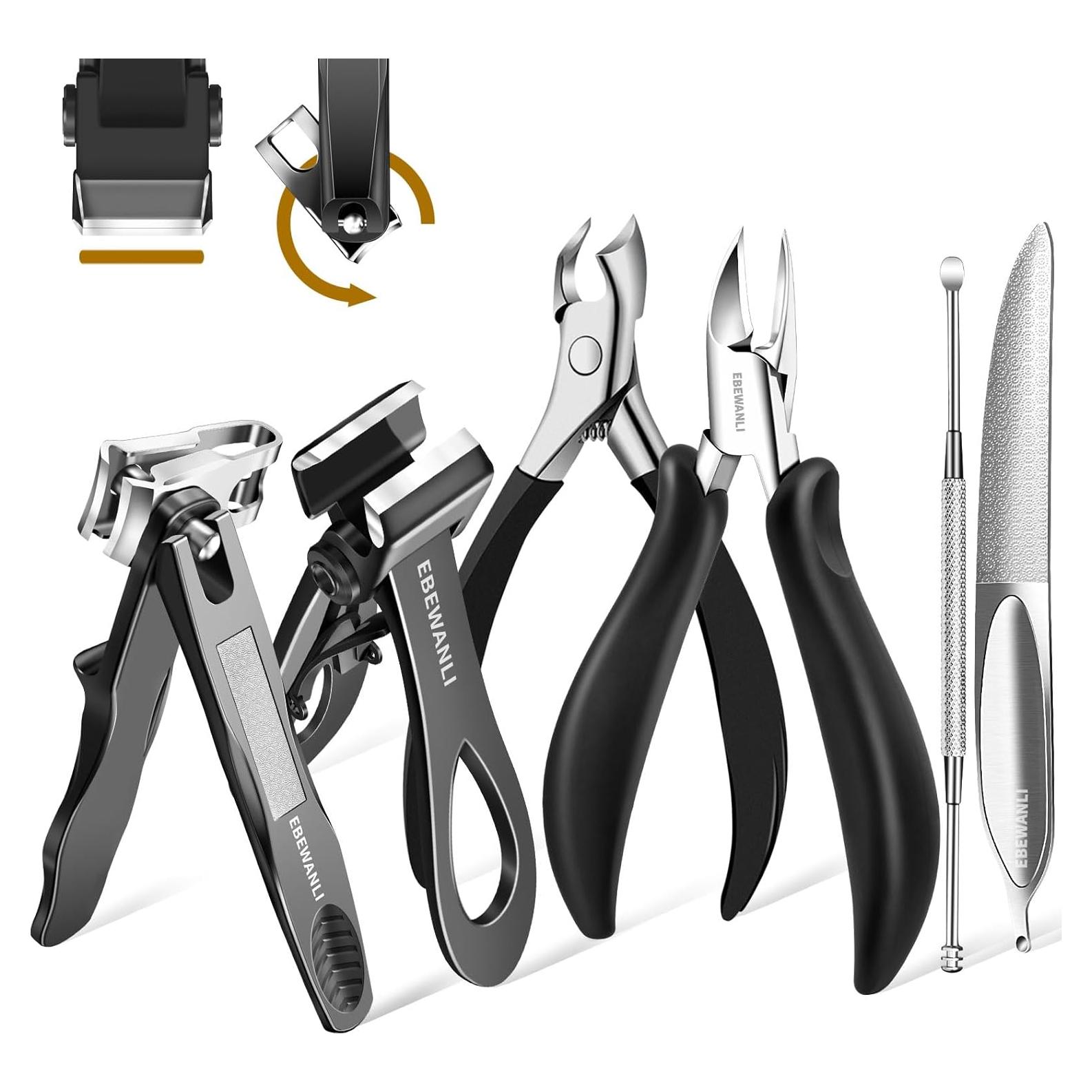 Cortauñas de Podólogo EBEWANLI Juego 6 Piezas Uñas Gruesas