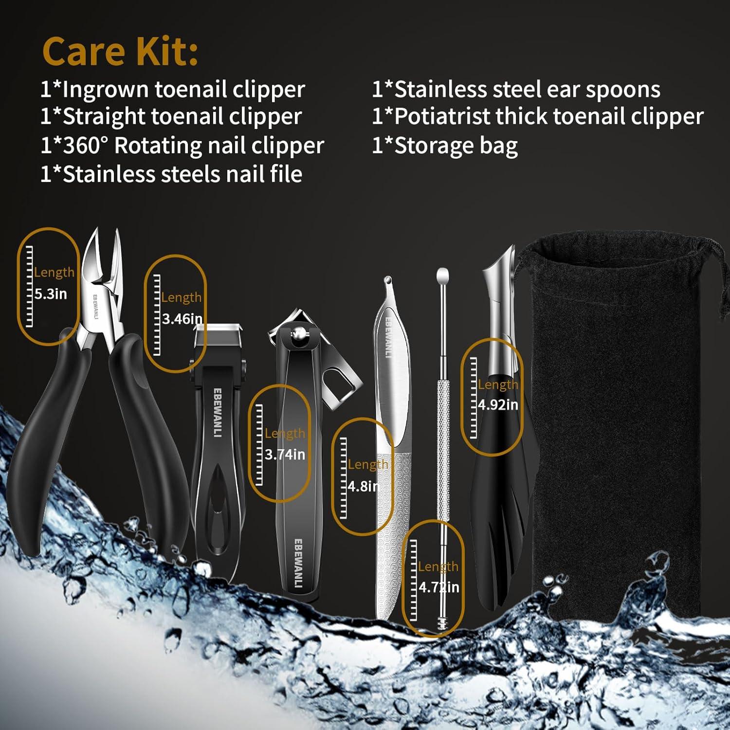 Cortauñas de Podólogo EBEWANLI Juego 6 Piezas Uñas Gruesas
