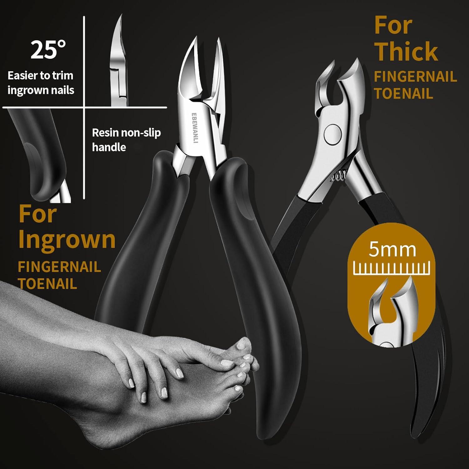 Cortauñas de Podólogo EBEWANLI Juego 6 Piezas Uñas Gruesas