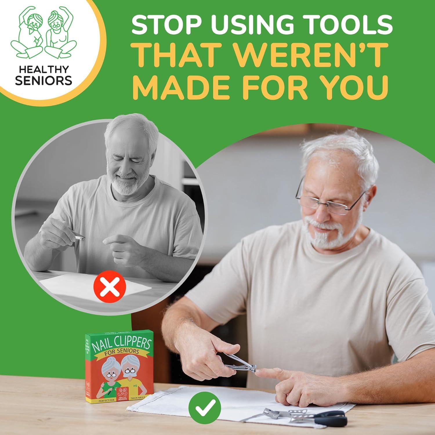 Cortauñas Turavura para Personas Mayores - 4 Piezas