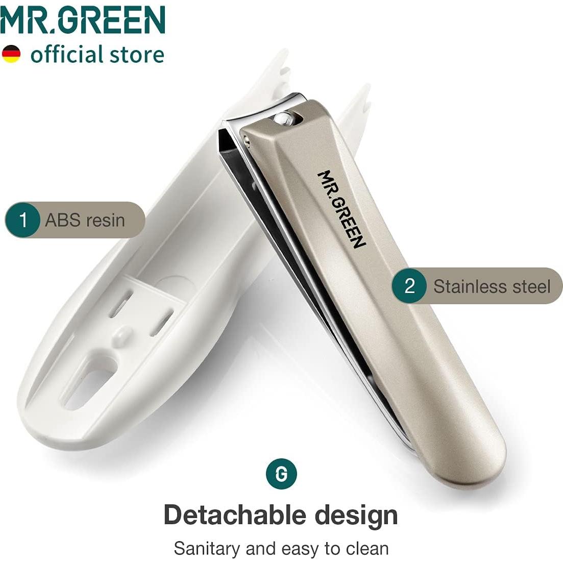 Cortauñas MR.GREEN Mediano Anti Salpicaduras Acero Inoxidable