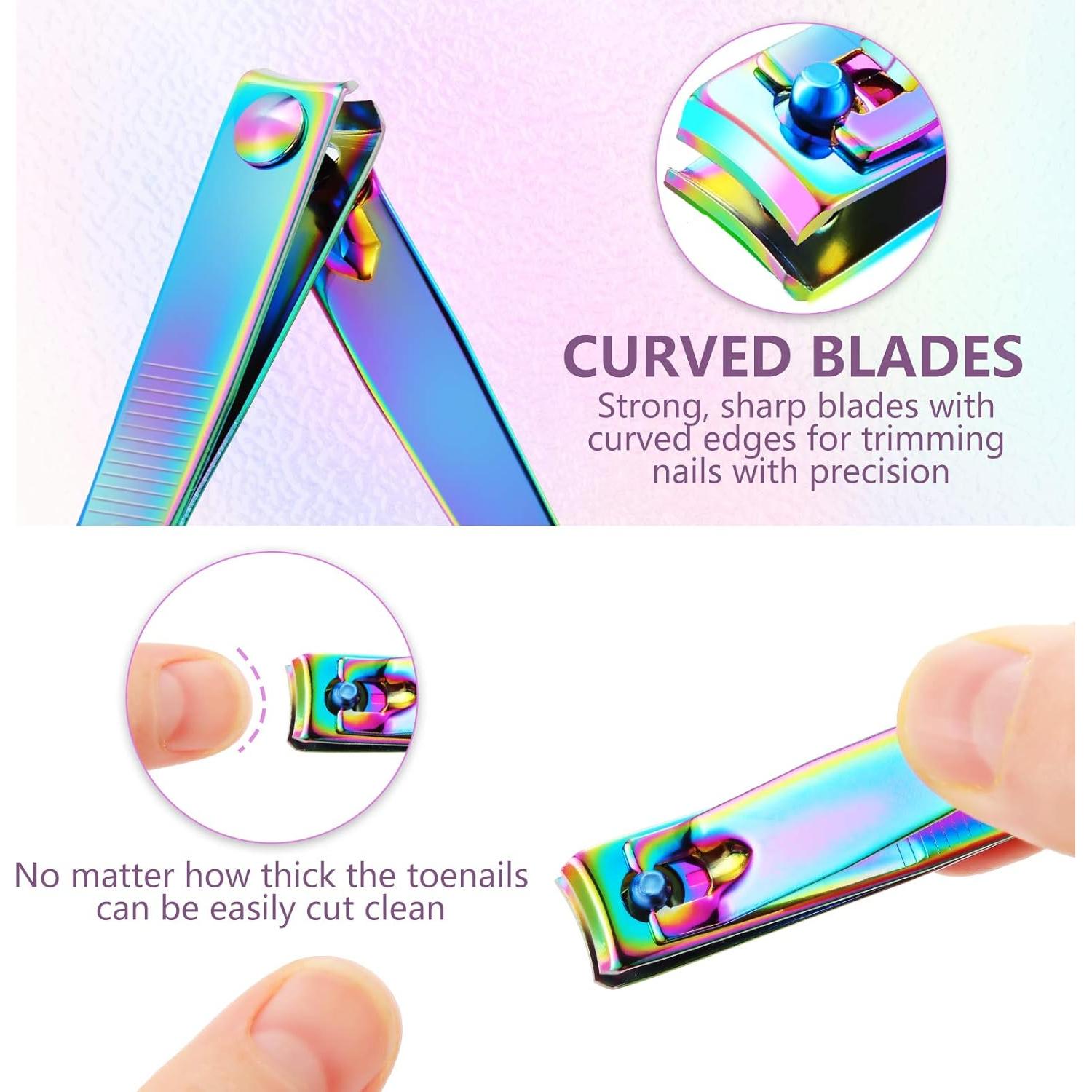 Juego de 6 cortaúñas de acero inoxidable Honoson 6 cm